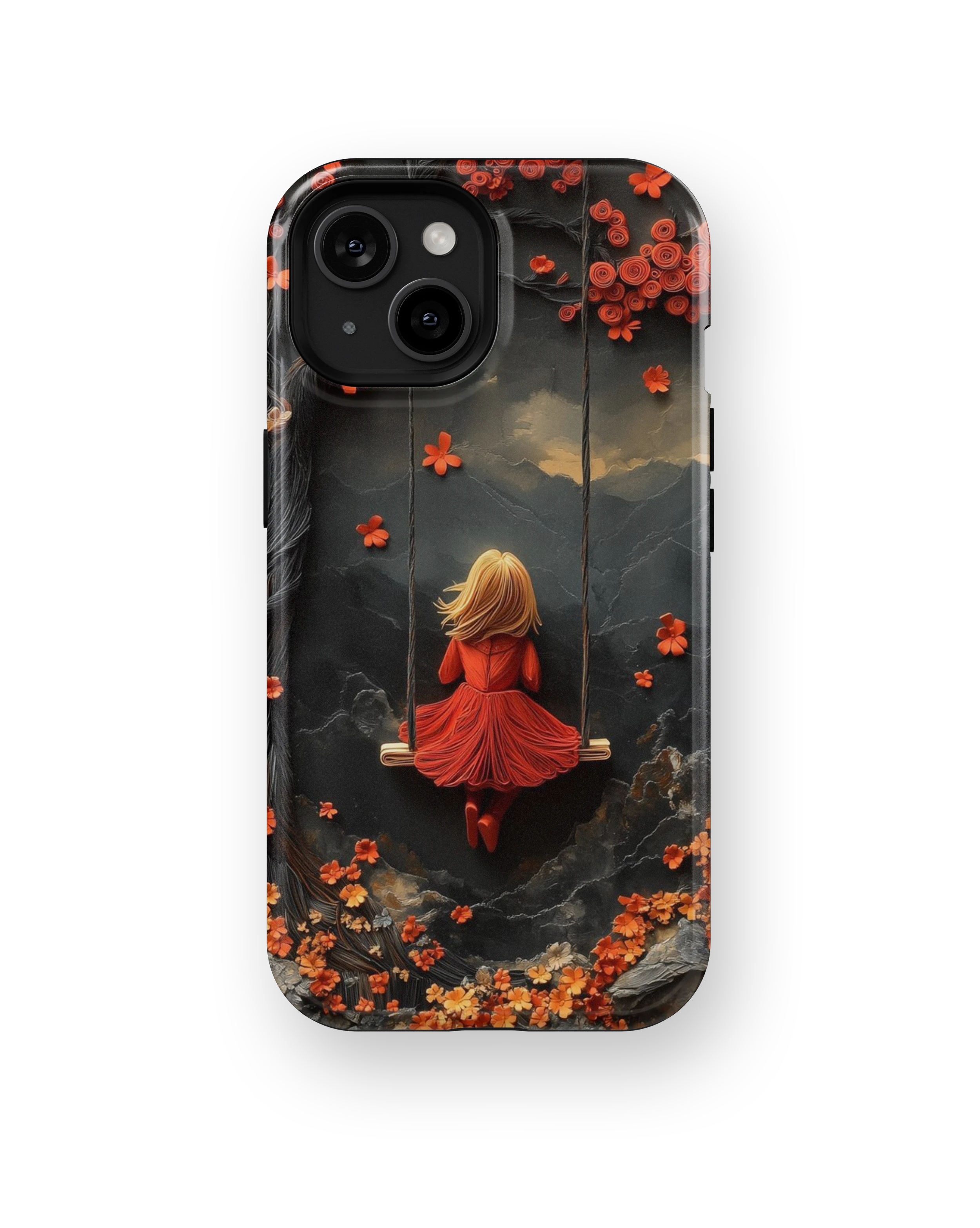 Coque iPhone – Design Fille sur Balançoire Poétique