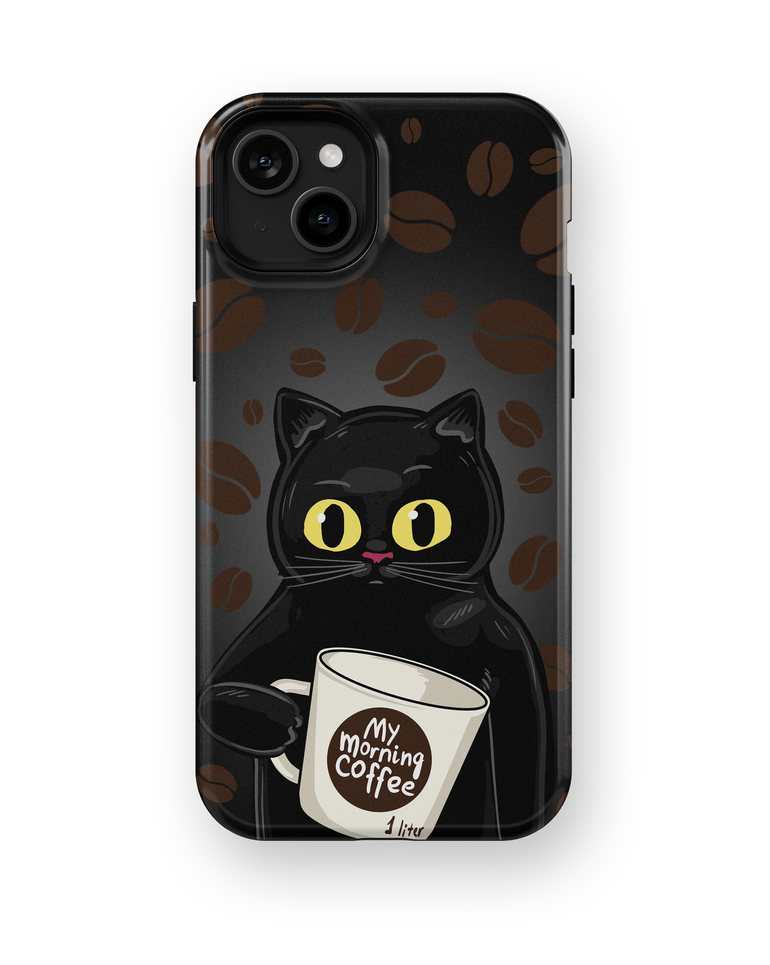Coque iPhone Chat Café – Avant le café / Après le café