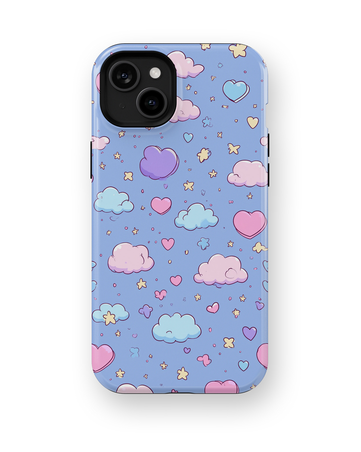 Coque iPhone – Design Nuage Cœur Pastel