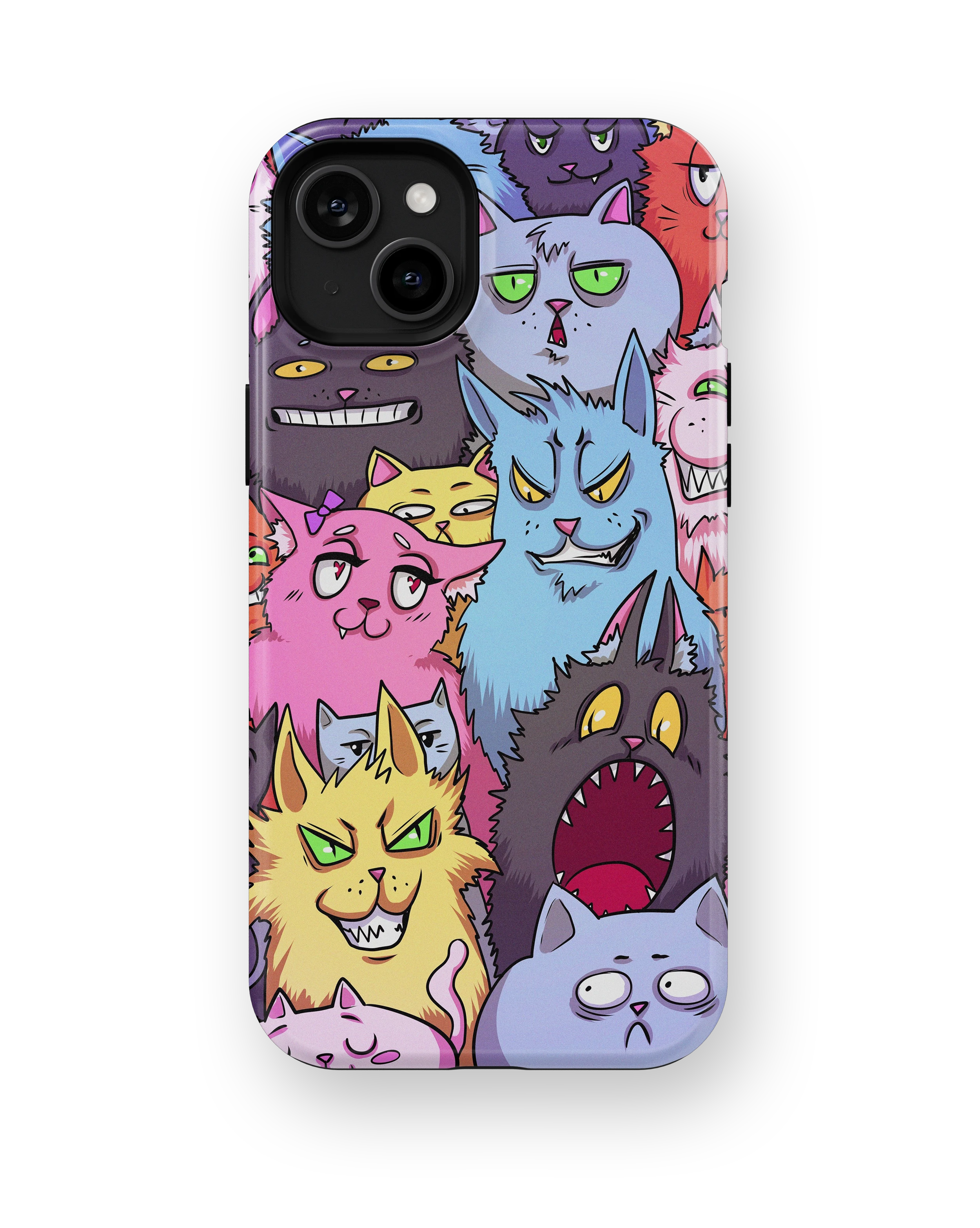 Coque iPhone – Design Chats Cartoon Colorés