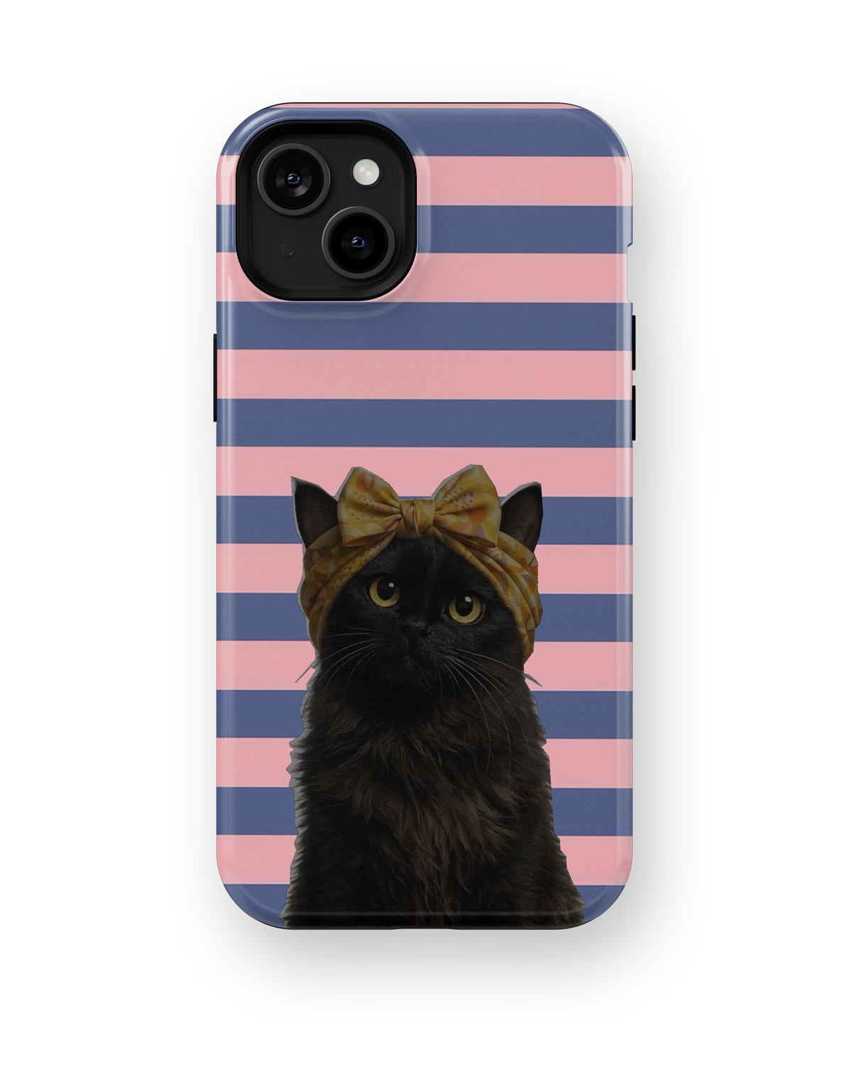 Coque iPhone – Design Chat Noir Rayé