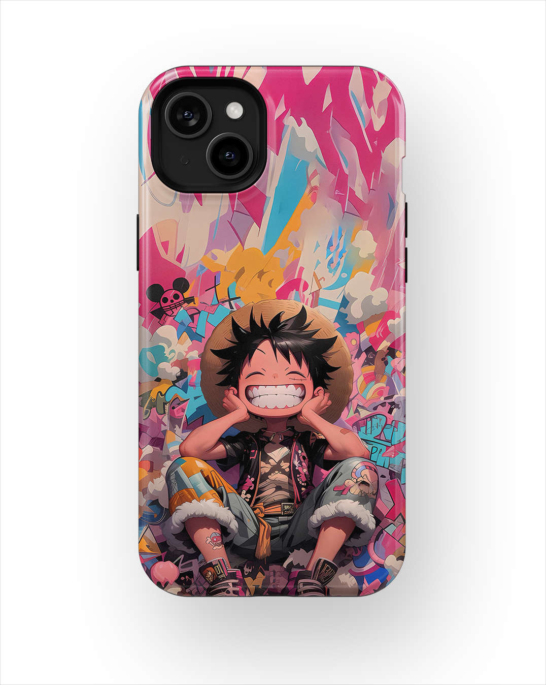 Coque iPhone Anime – Monkey D. Luffy Smile Coloré