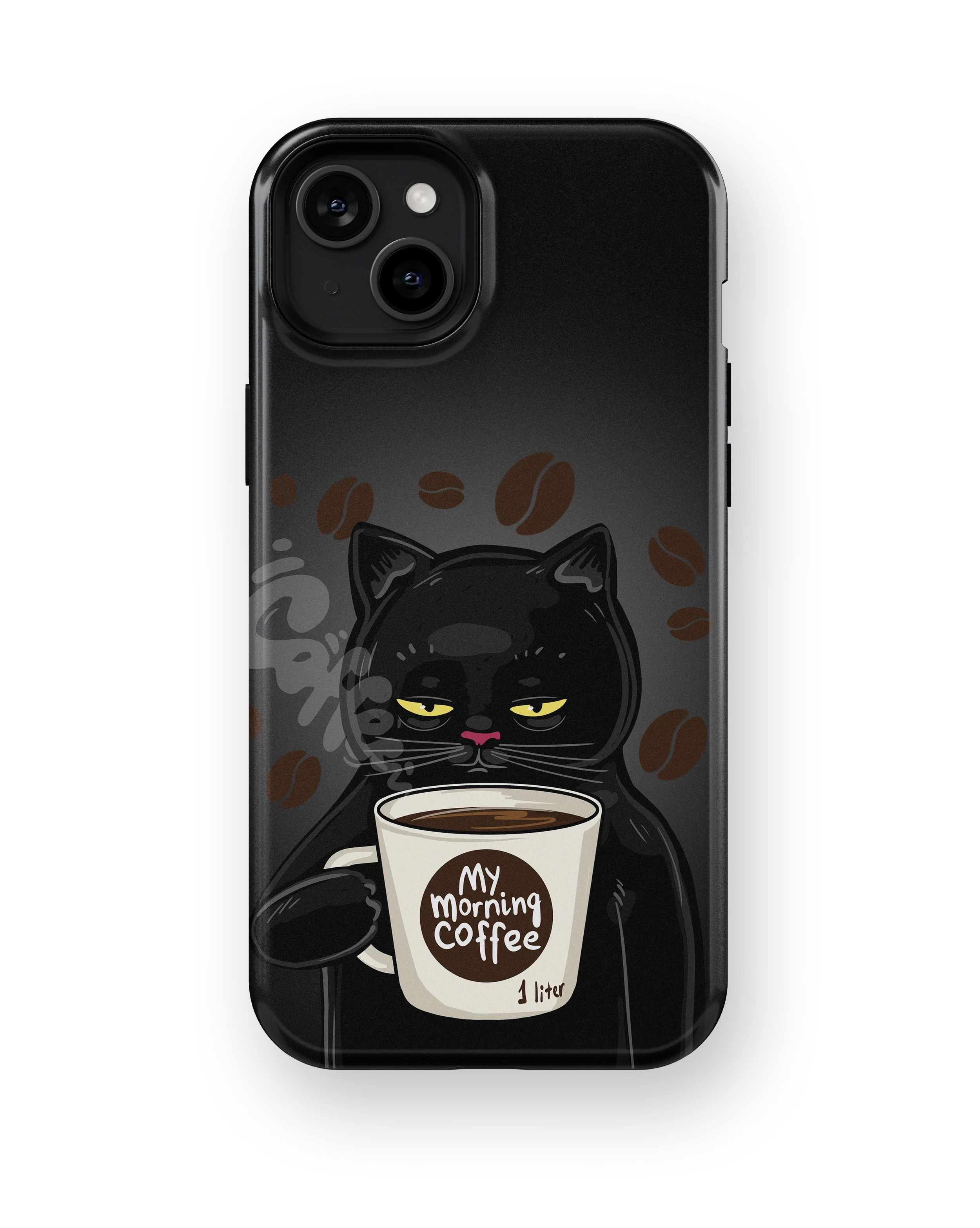 Coque iPhone Chat Café – Avant le café / Après le café