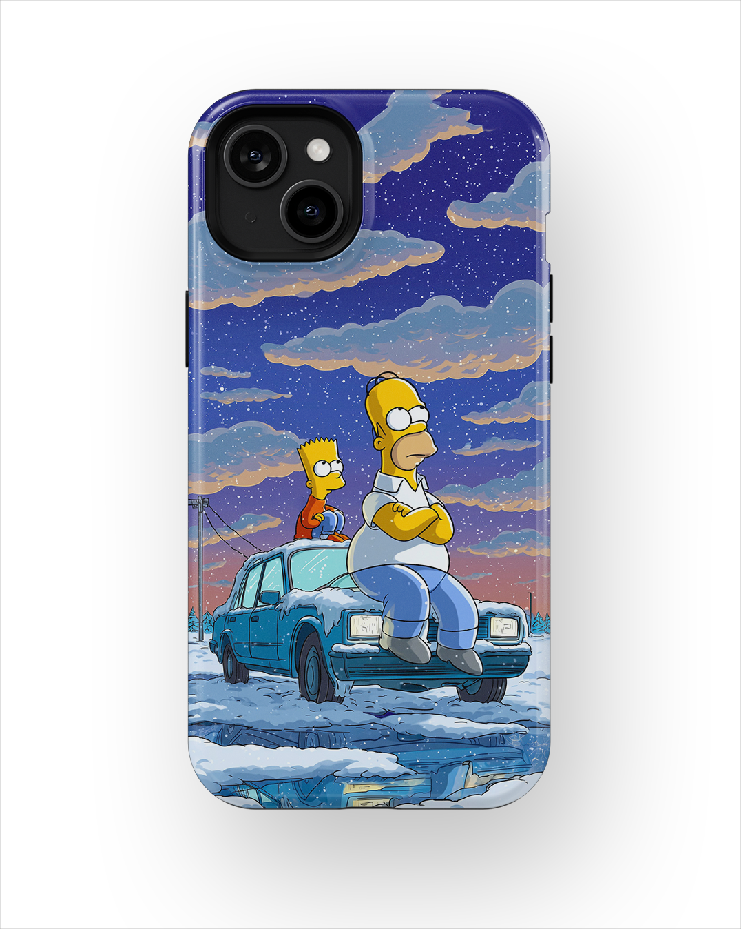 Coque iPhone – The Simpsons Design Nuit Hiver