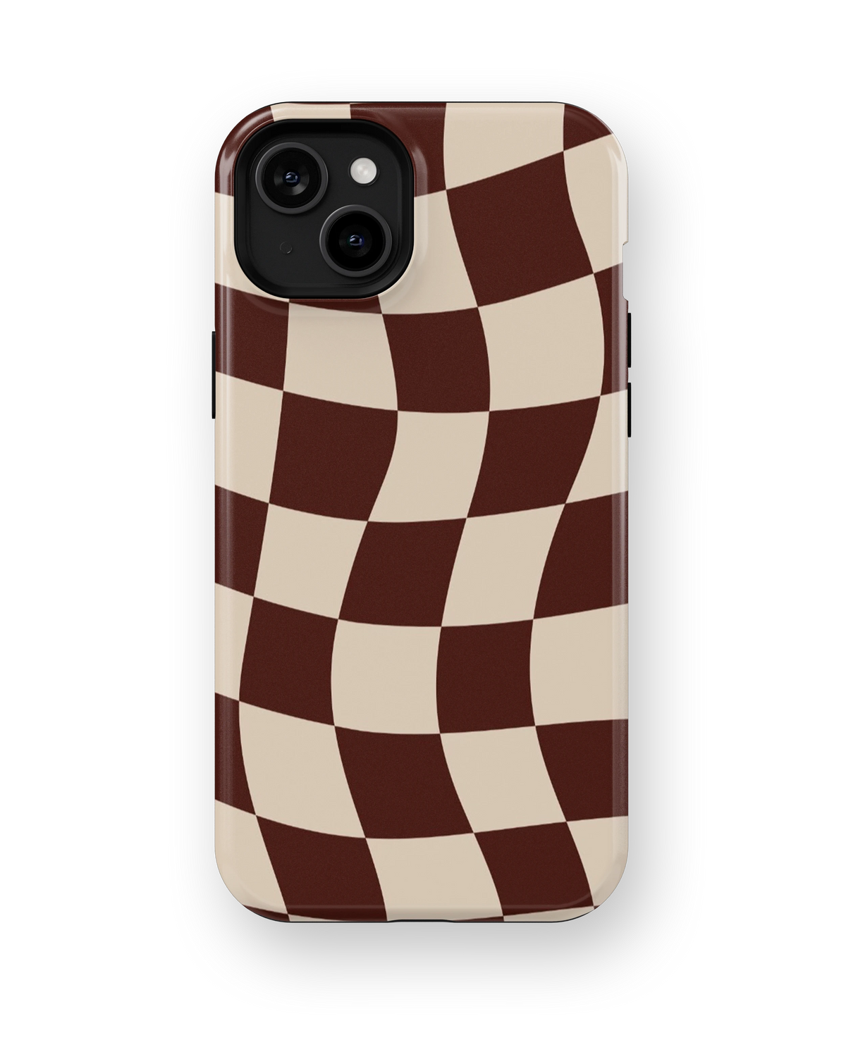 Coque iPhone – Design Damier Ondulé