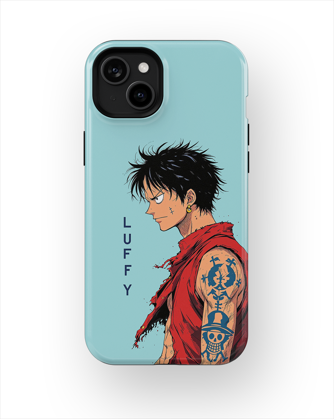 Coque iPhone Anime – Design Monkey D. Luffy Minimaliste