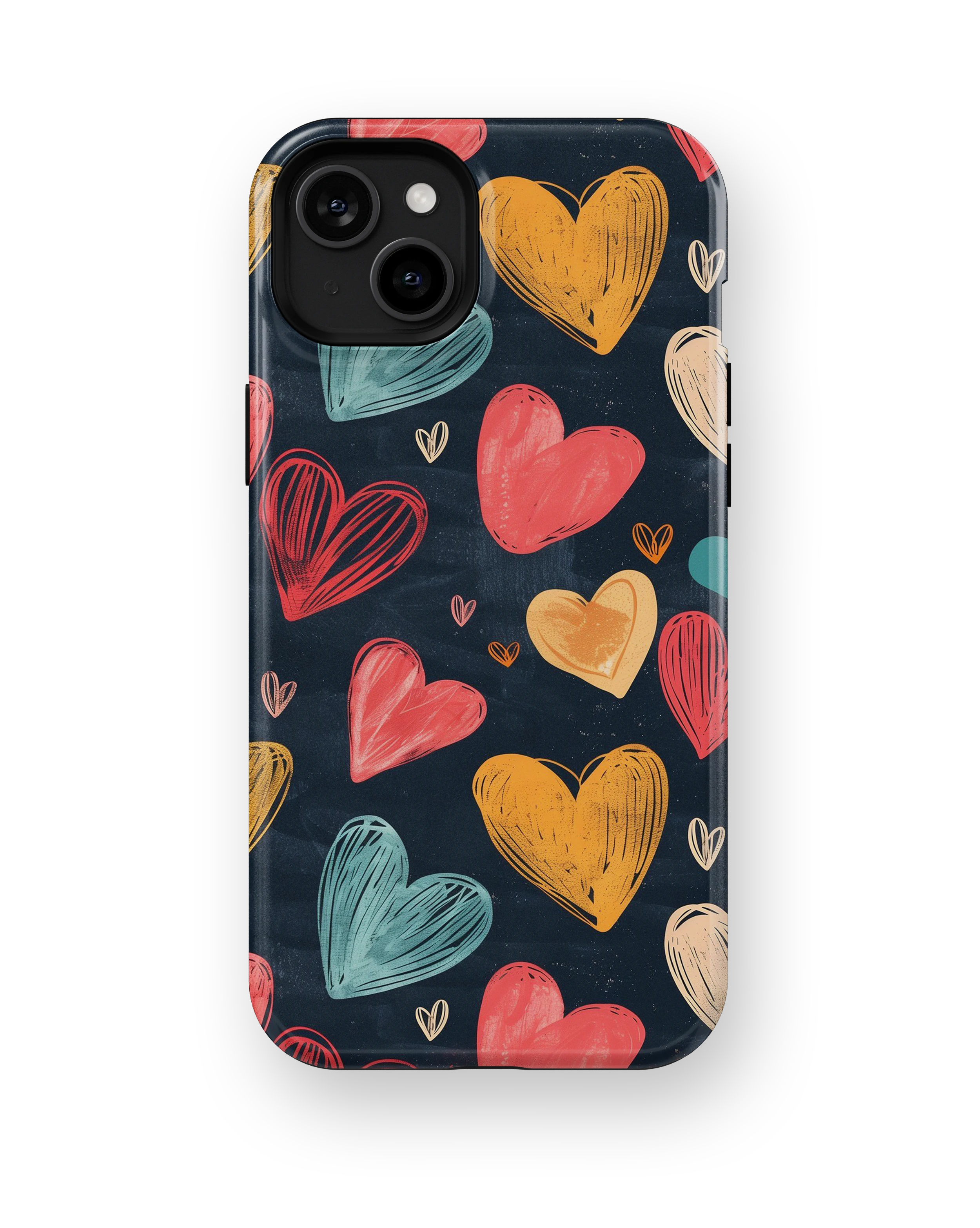 Coque iPhone – Design Cœurs Colorés
