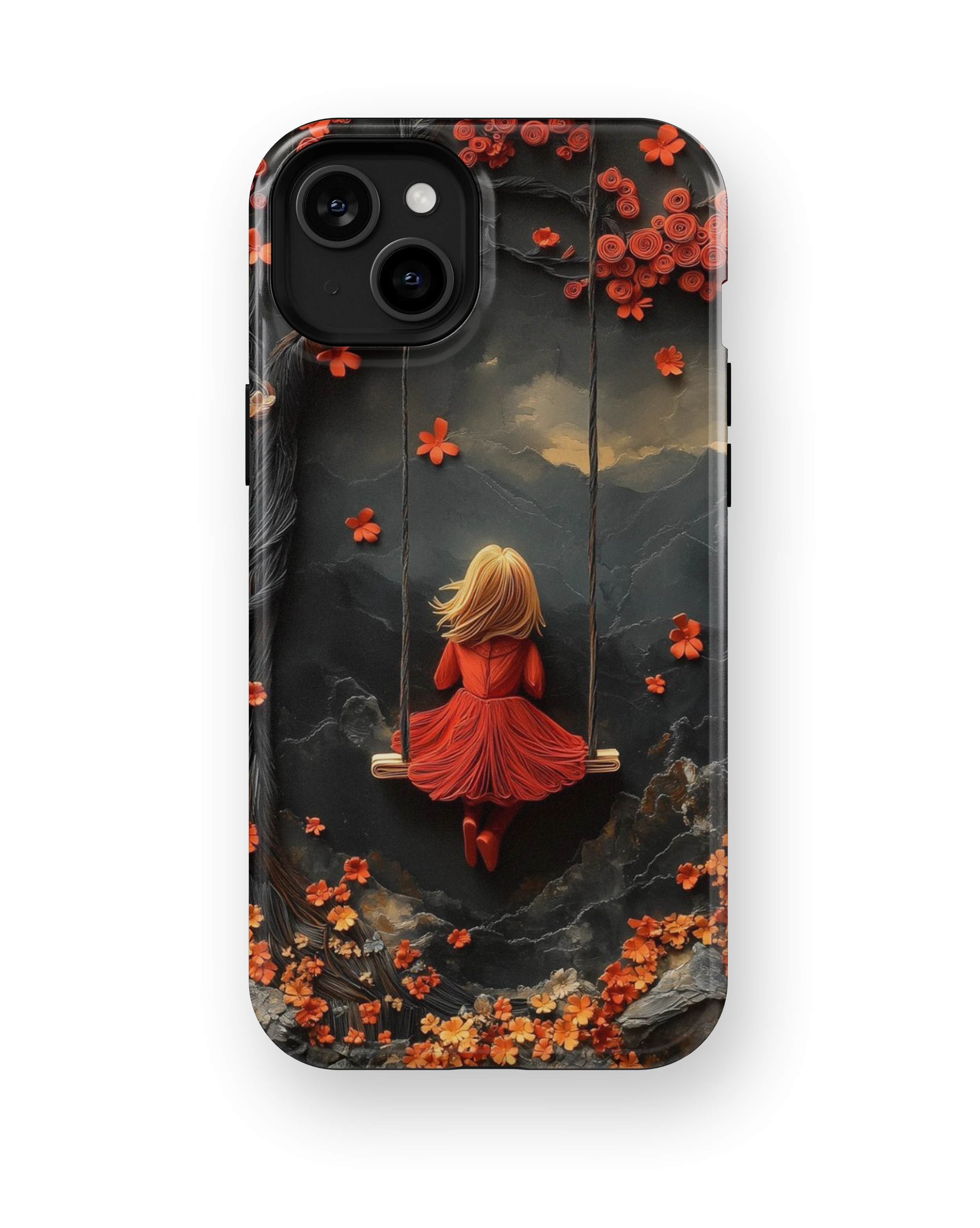 Coque iPhone – Design Fille sur Balançoire Poétique