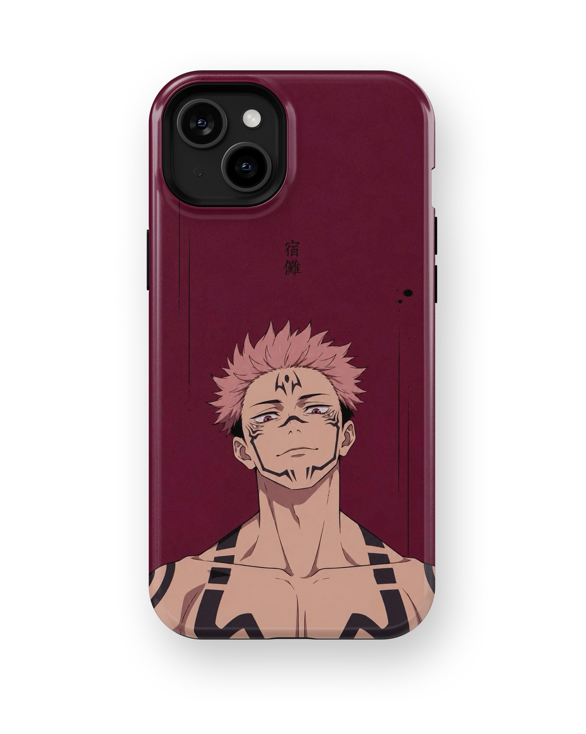 Coque iPhone Sukuna – Jujutsu Kaisen Dark Red