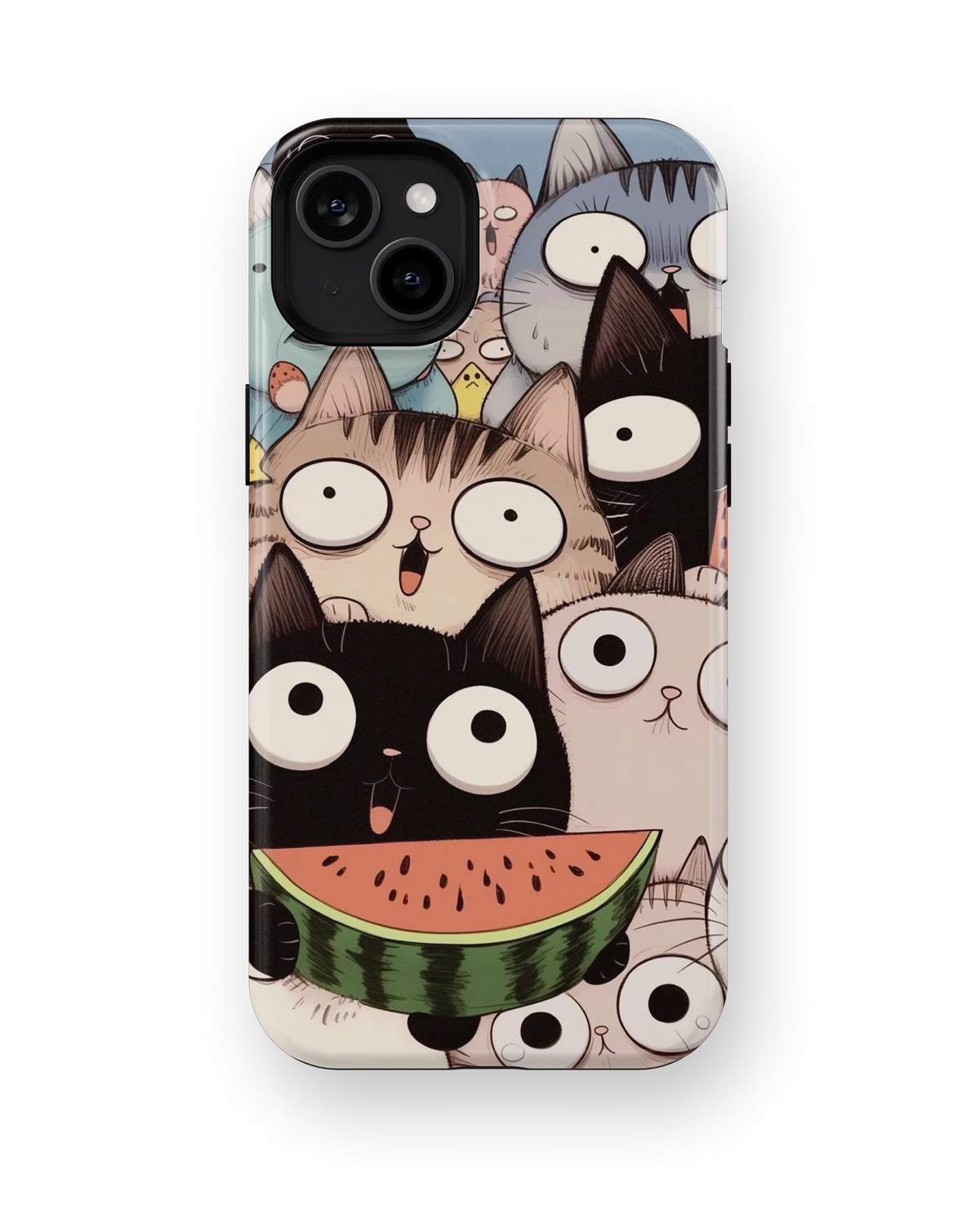 Coque iPhone Crazy Cats – Watermelon