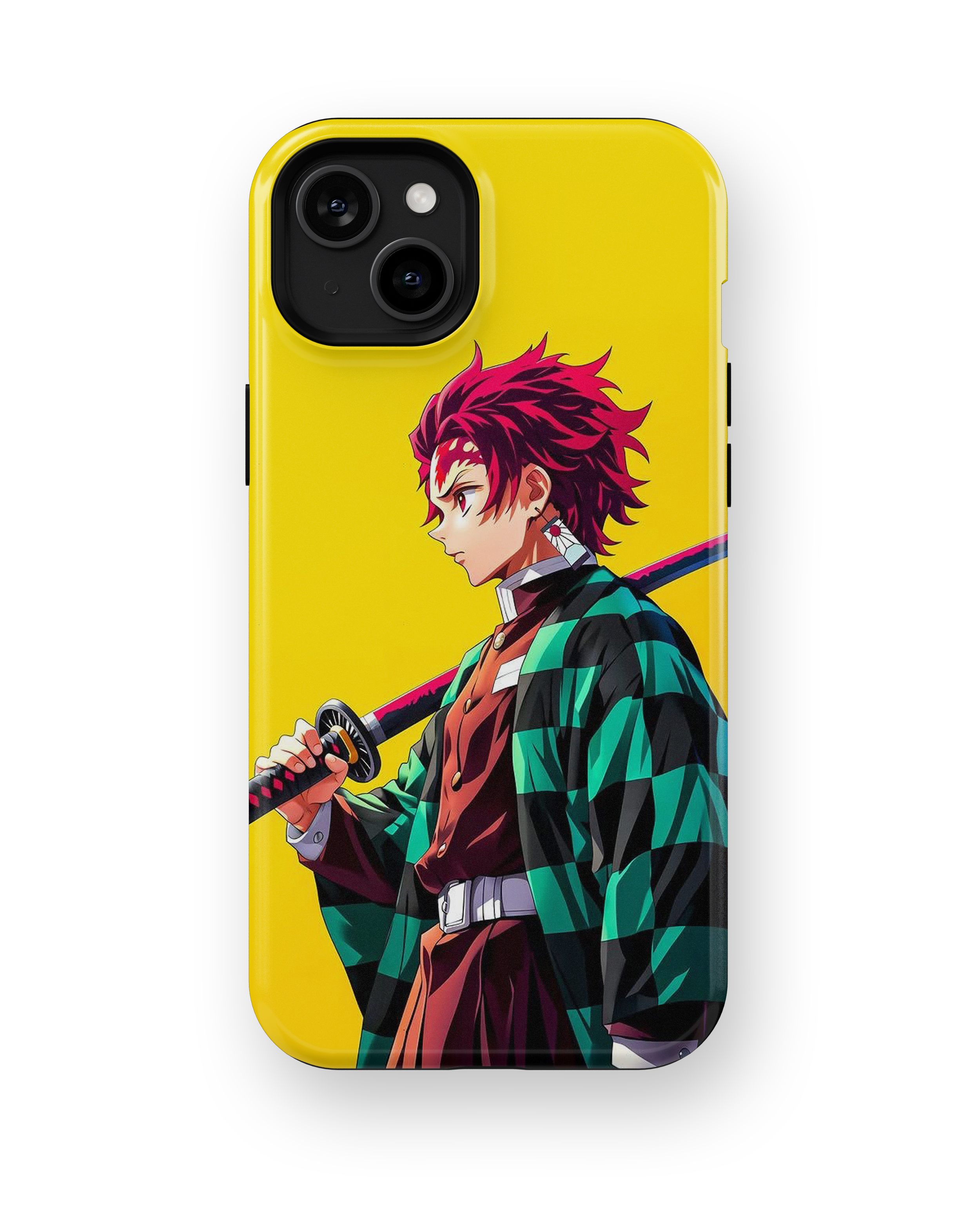 Coque iPhone Tanjiro Kamado – Design Katana & Kimono Vert | Demon Slayer