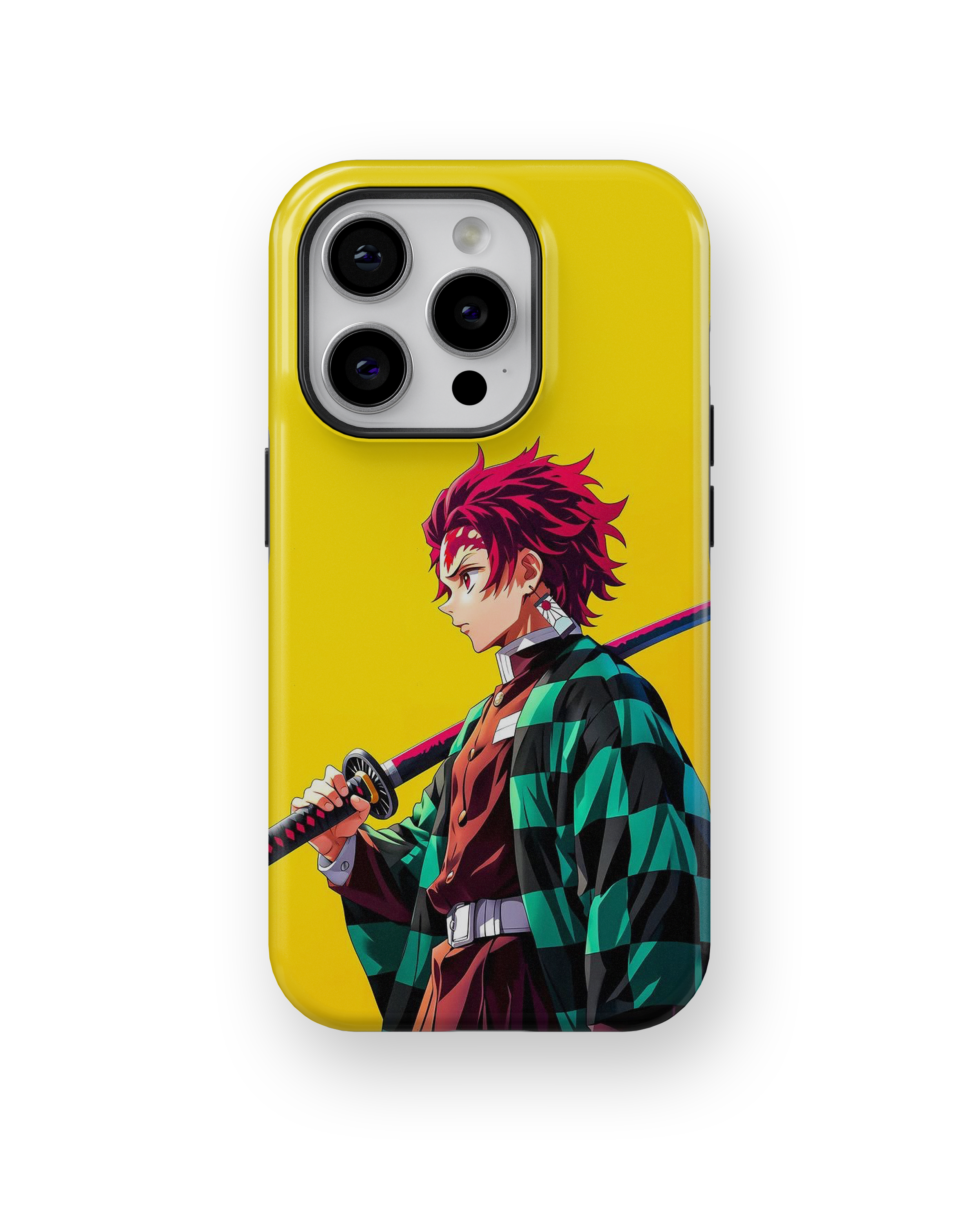 Coque iPhone Tanjiro Kamado – Design Katana & Kimono Vert | Demon Slayer