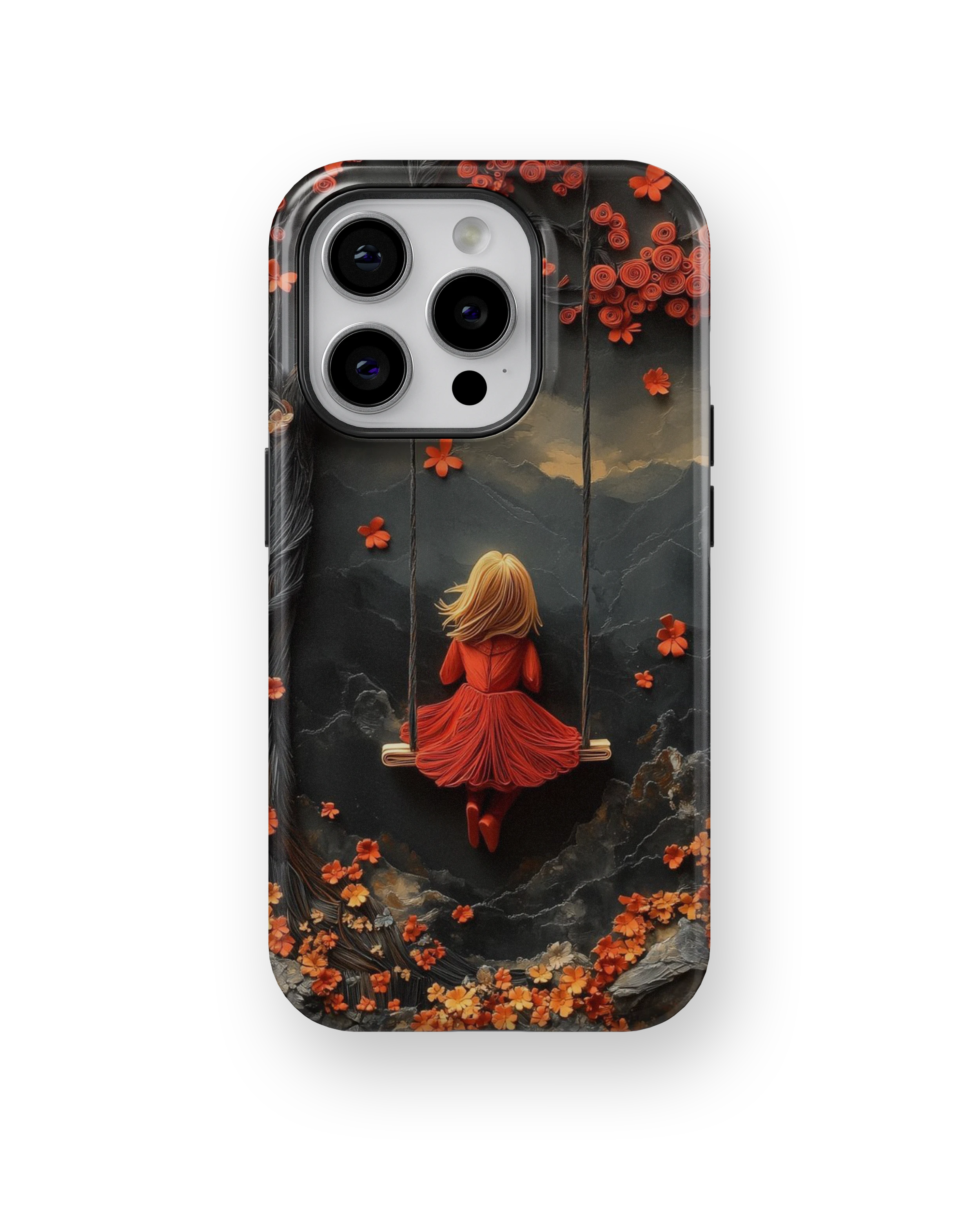 Coque iPhone – Design Fille sur Balançoire Poétique