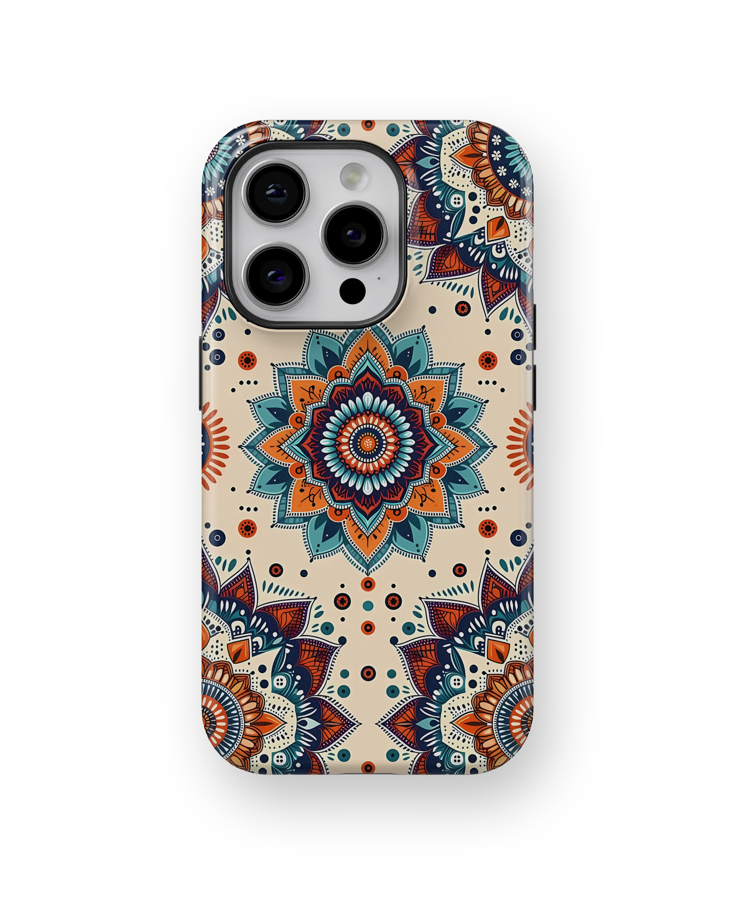 Coque iPhone – Mandala Coloré Style Bohème & Ethnique