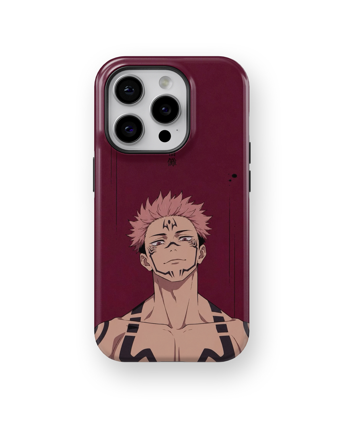 Coque iPhone Sukuna – Jujutsu Kaisen Dark Red
