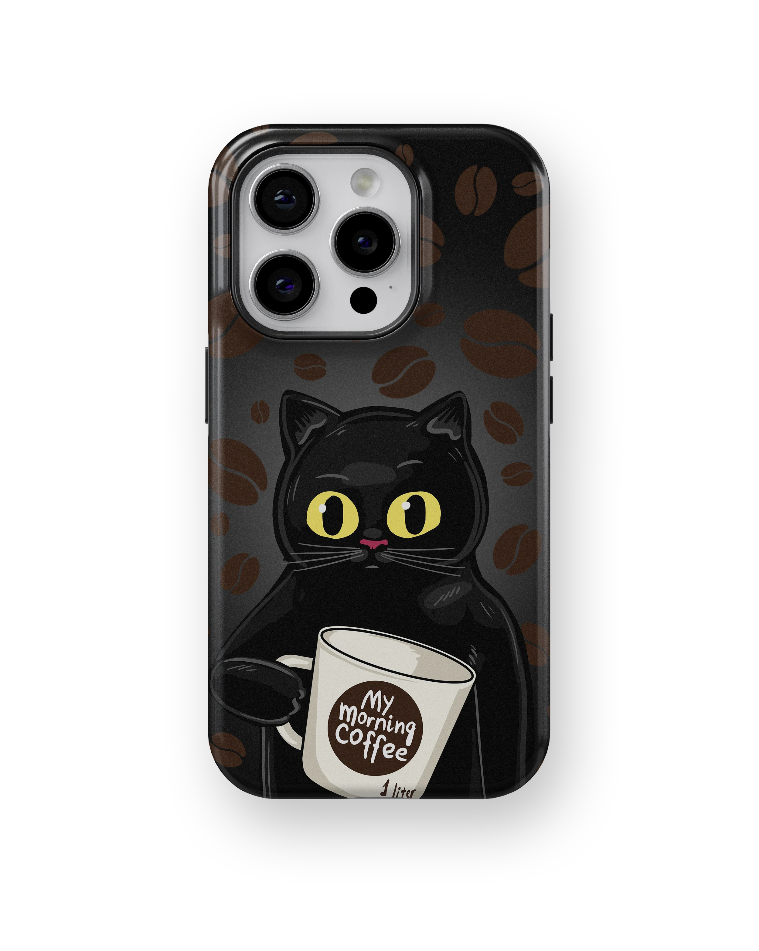 Coque iPhone Chat Café – Avant le café / Après le café