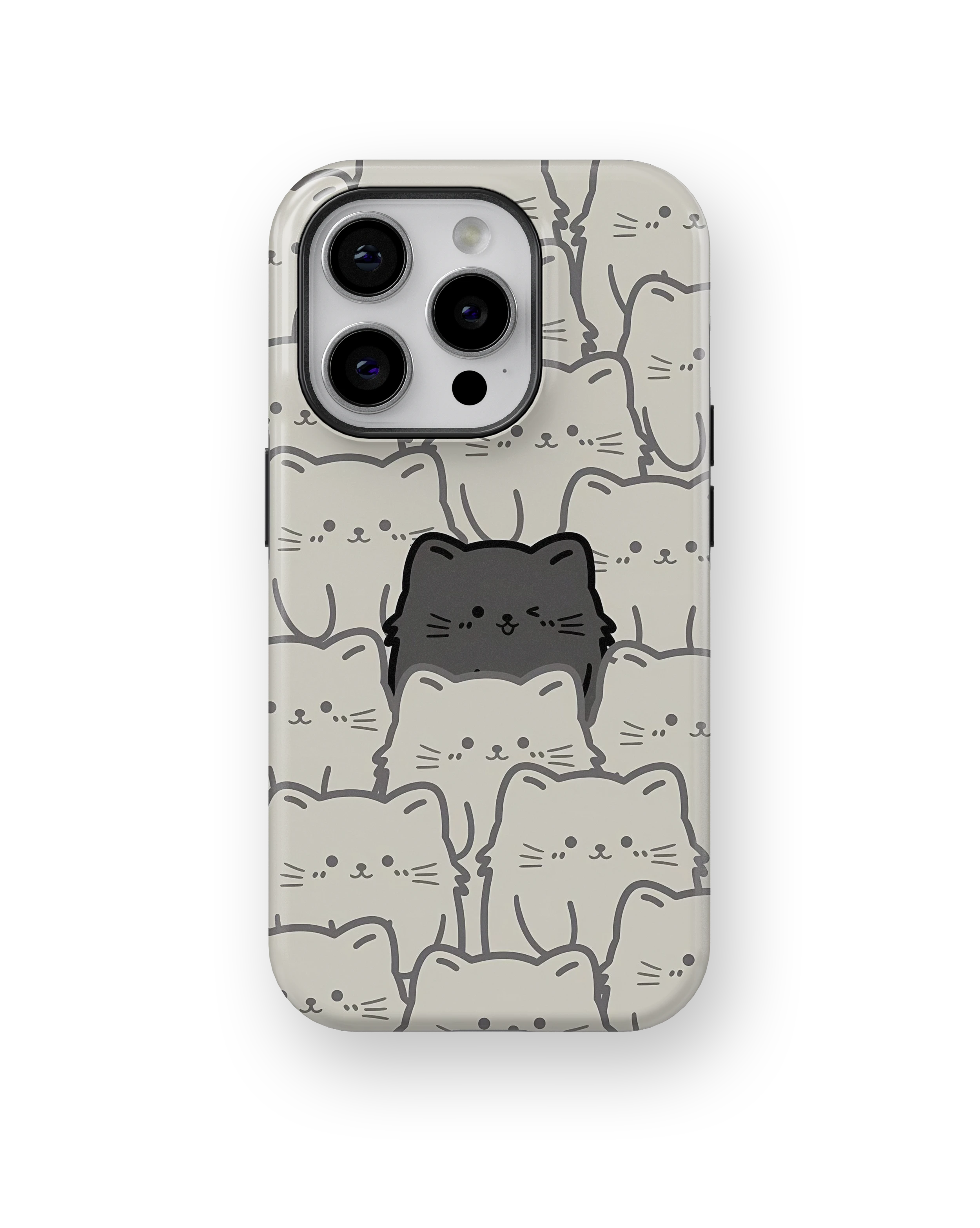 Coque iPhone – Chats Kawaii Minimalistes