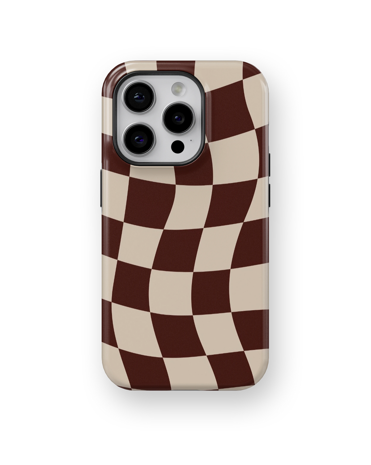 Coque iPhone – Design Damier Ondulé