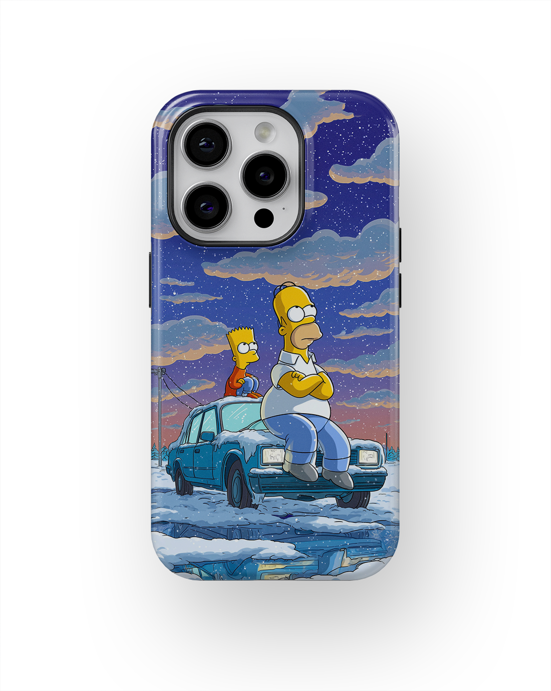 Coque iPhone – The Simpsons Design Nuit Hiver