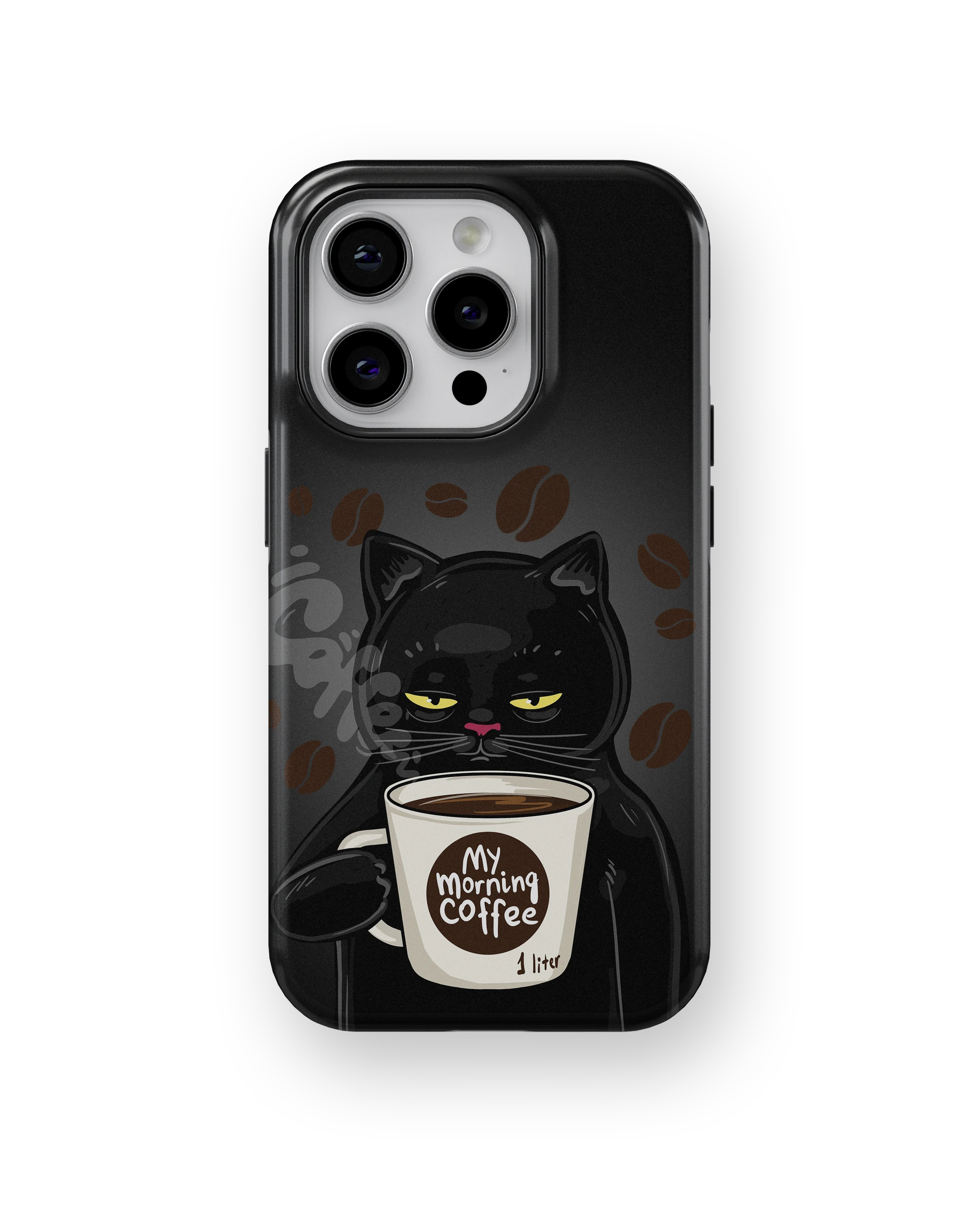 Coque iPhone Chat Café – Avant le café / Après le café