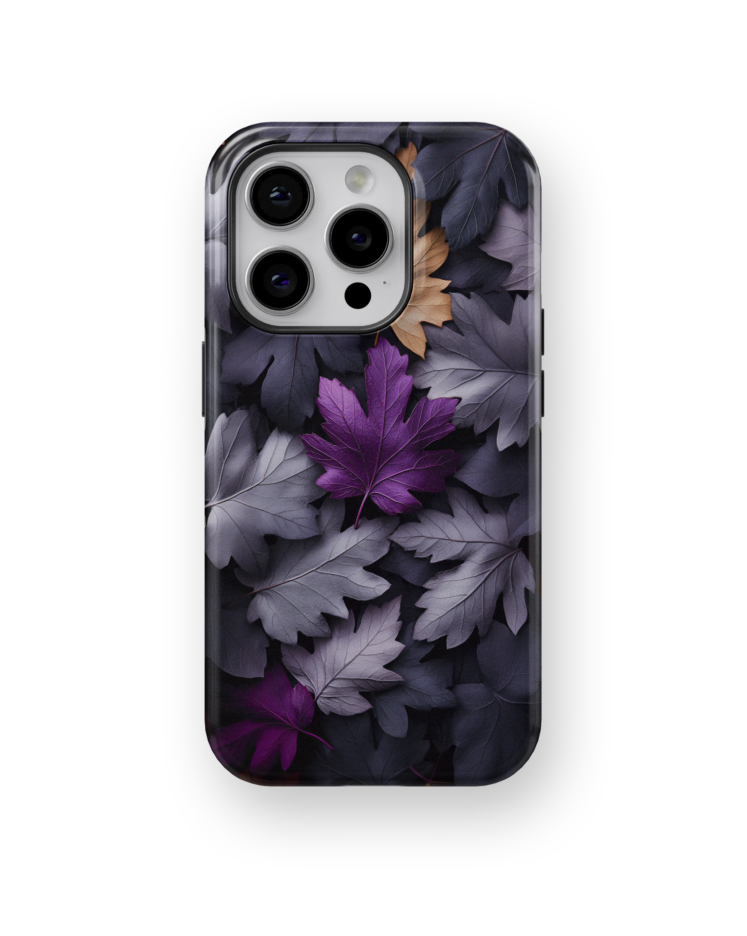 Coque iPhone Purple Autumn Leaves