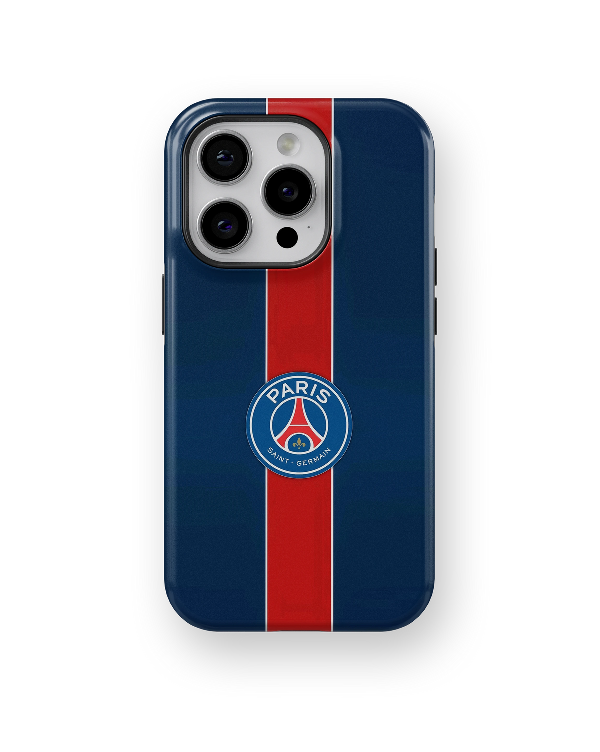 Coque iPhone Paris Saint-Germain – Bleu et rouge | PSG