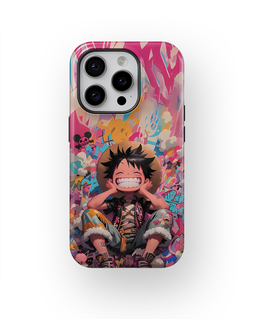 Coque iPhone Anime – Monkey D. Luffy Smile Coloré
