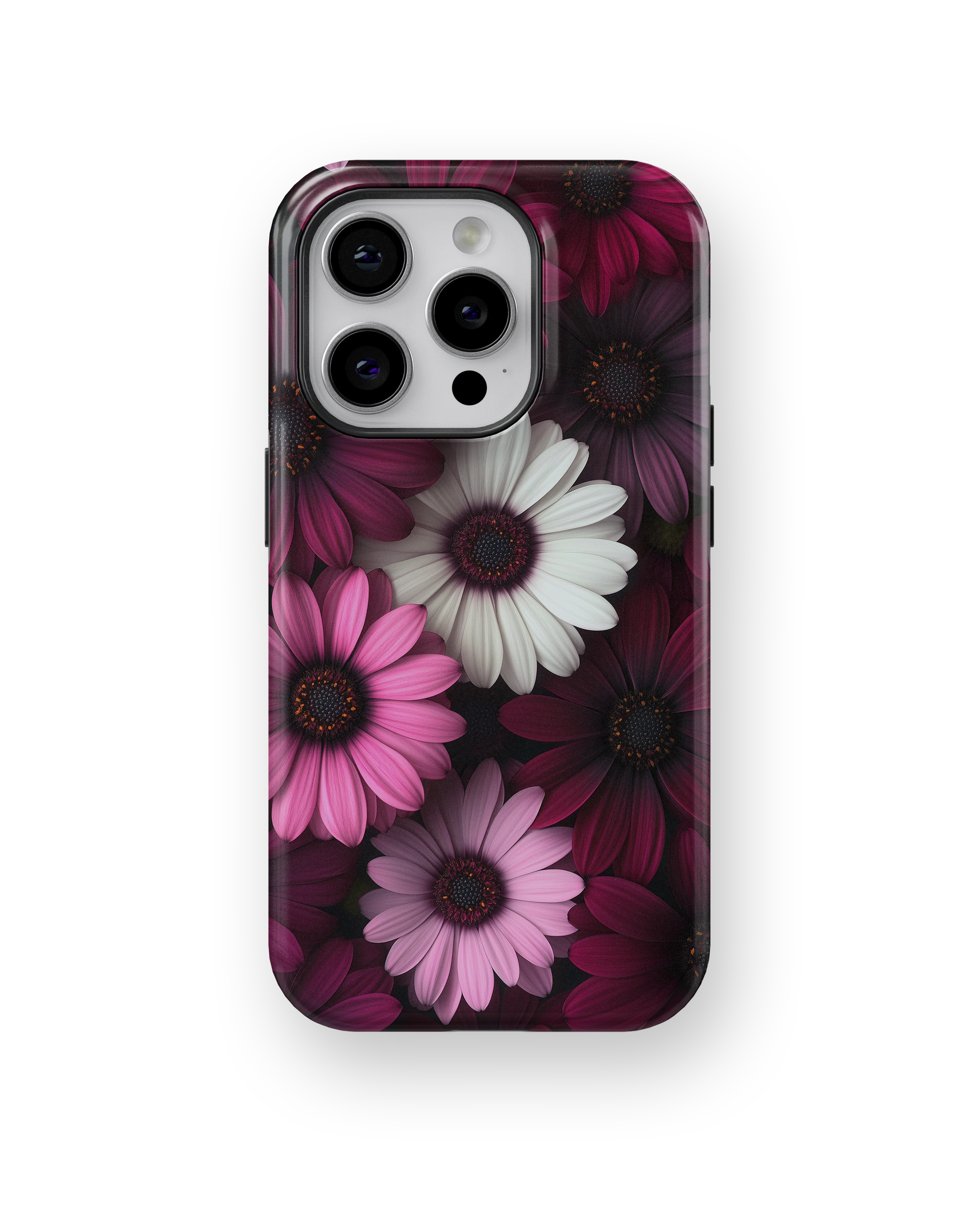 Coque iPhone – Fleurs Élégantes Roses & Blanches