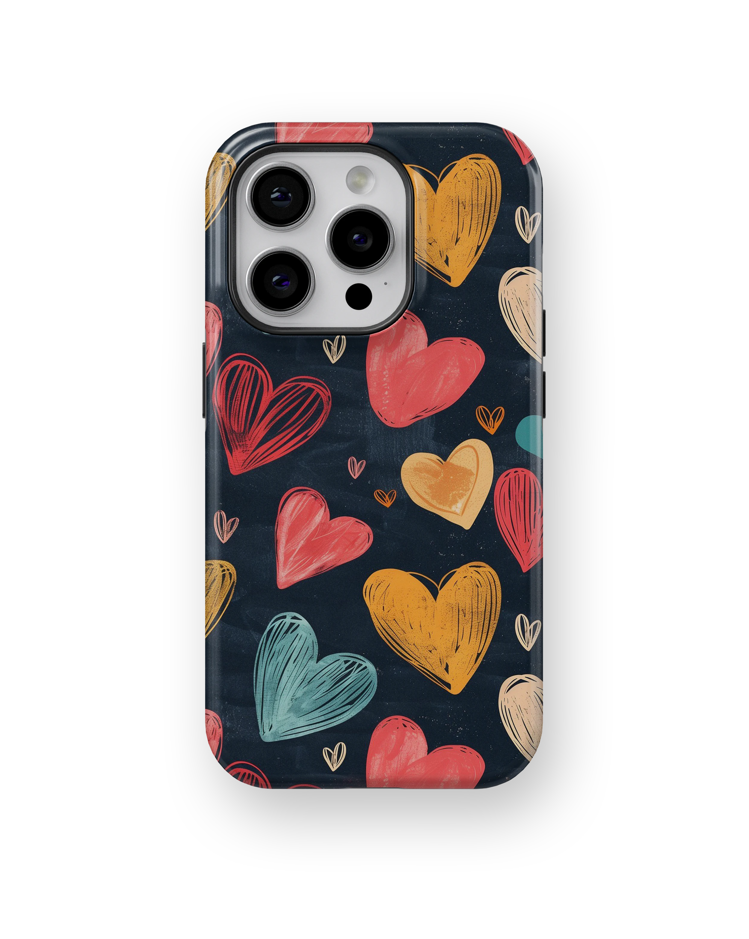 Coque iPhone – Design Cœurs Colorés
