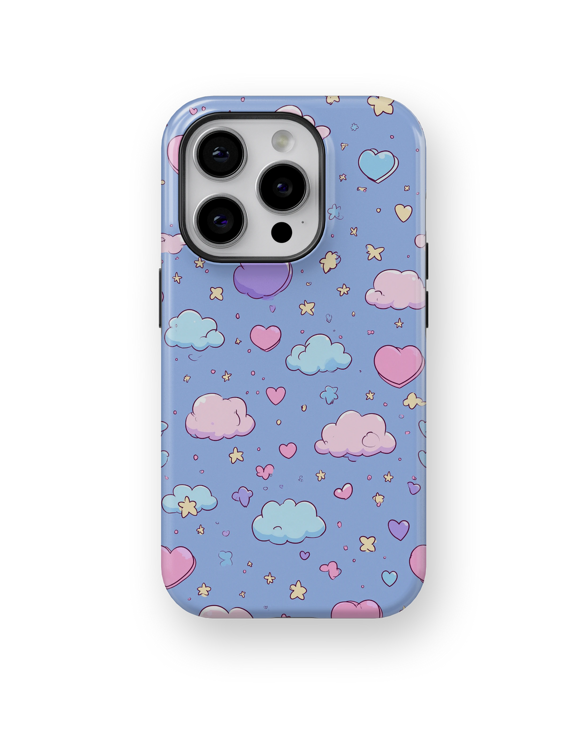 Coque iPhone – Design Nuage Cœur Pastel