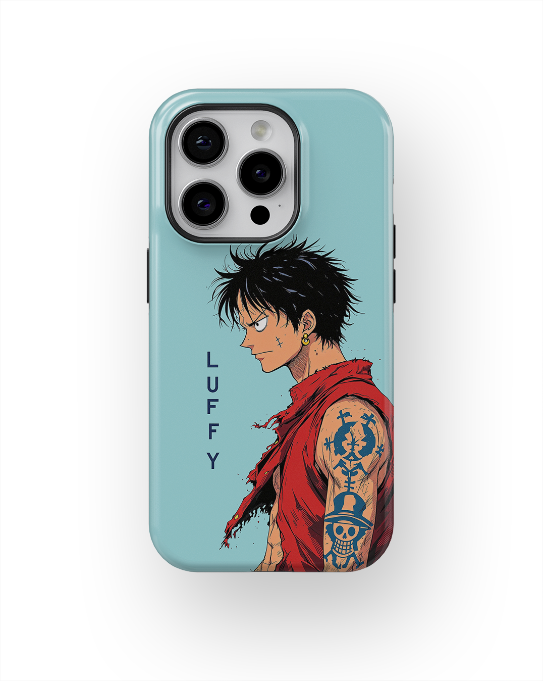 Coque iPhone Anime – Design Monkey D. Luffy Minimaliste