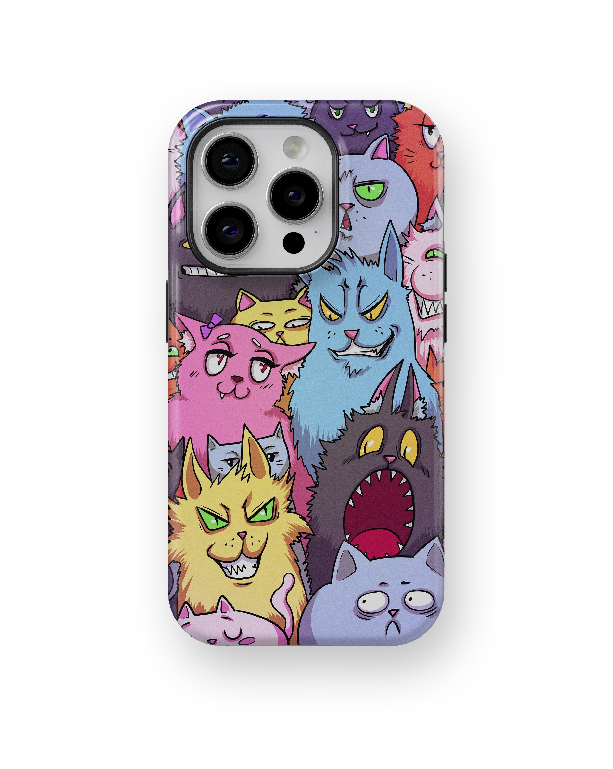 Coque iPhone – Design Chats Cartoon Colorés