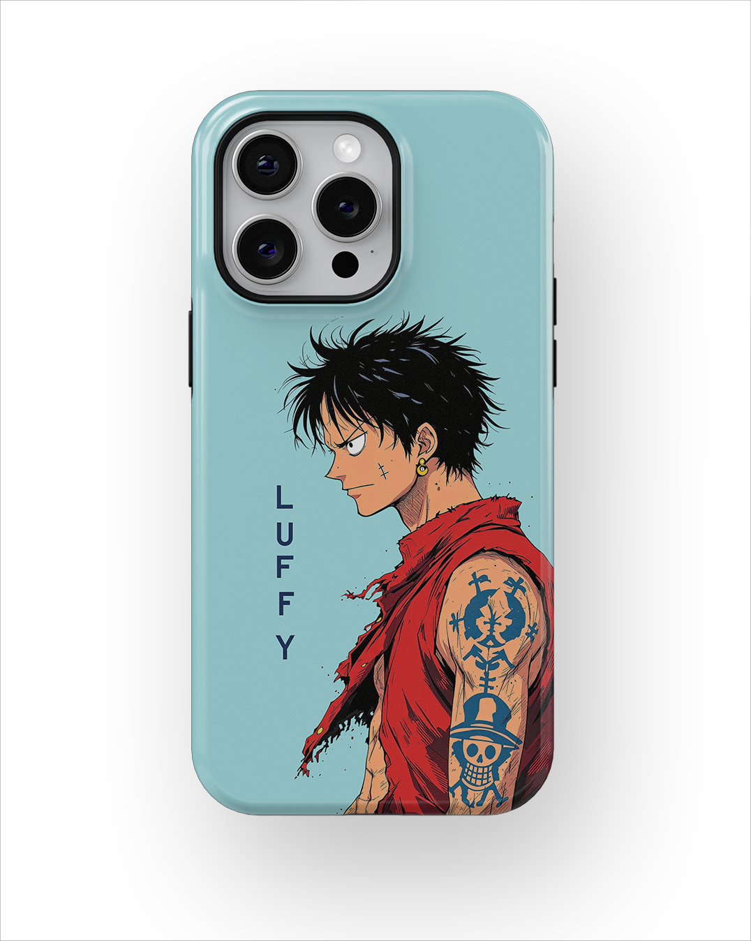 Coque iPhone Anime – Design Monkey D. Luffy Minimaliste