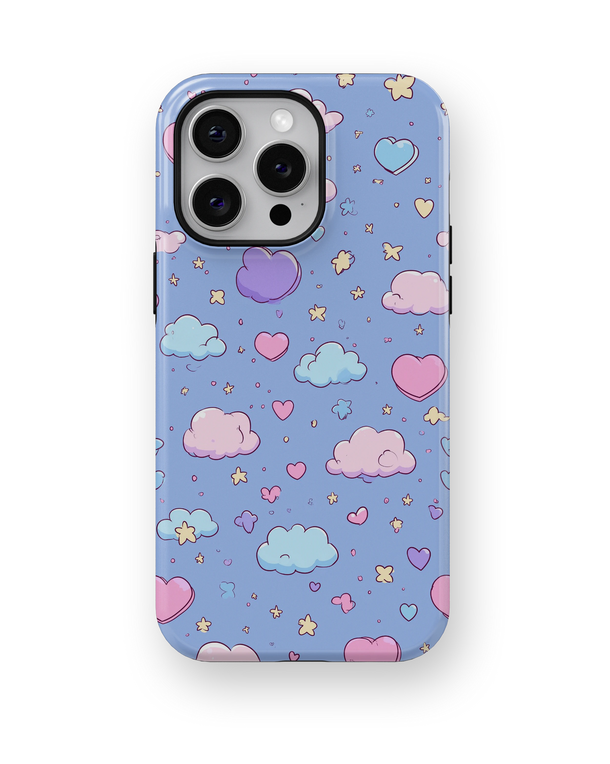 Coque iPhone – Design Nuage Cœur Pastel