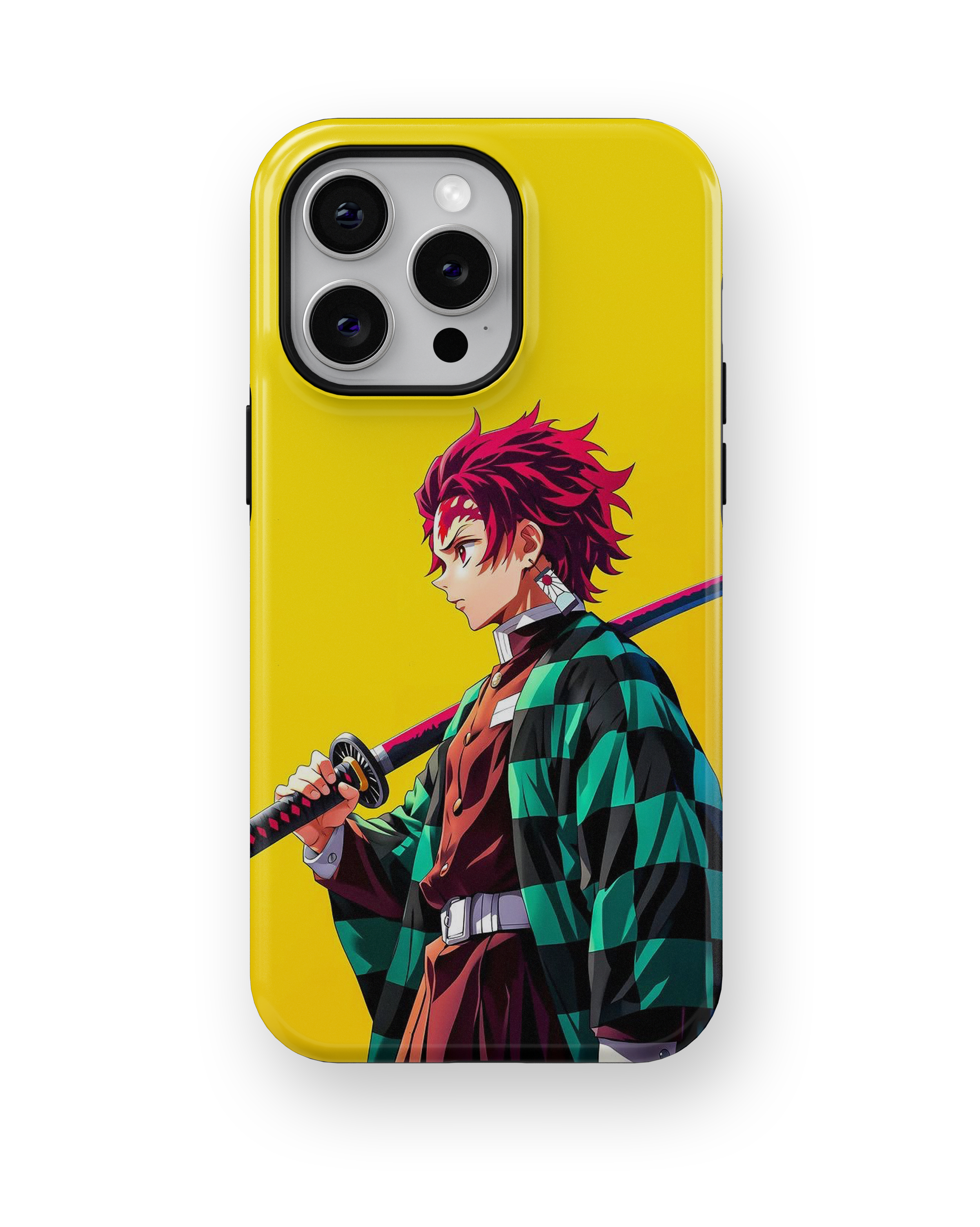 Coque iPhone Tanjiro Kamado – Design Katana & Kimono Vert | Demon Slayer