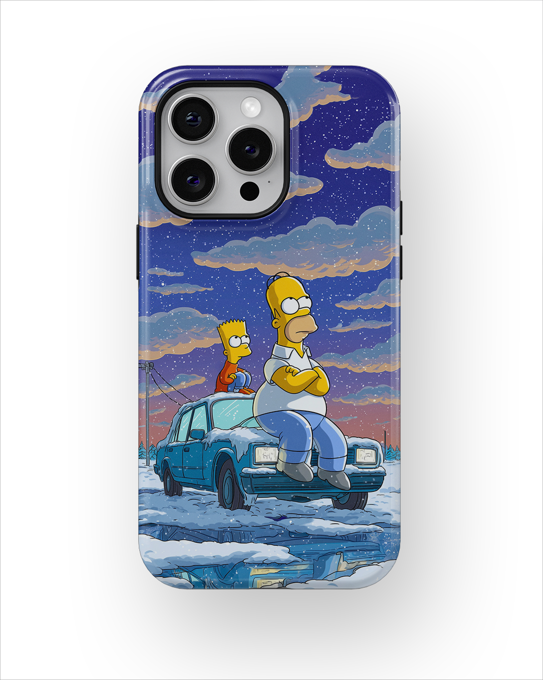 Coque iPhone – The Simpsons Design Nuit Hiver