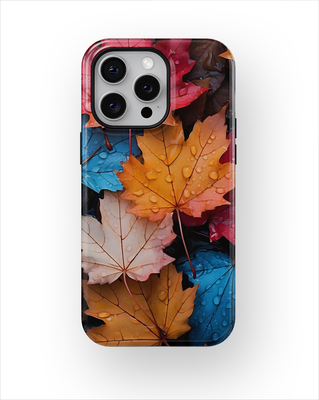 Coque iPhone – Design Feuilles Automne Colorées