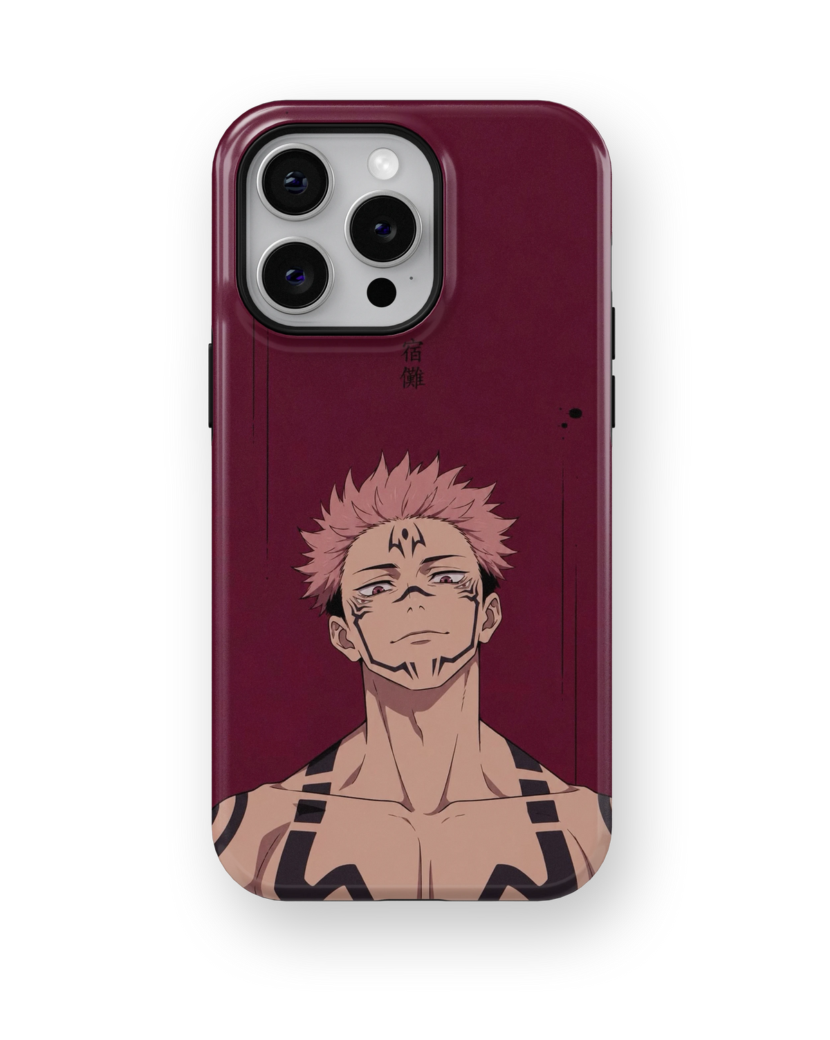 Coque iPhone Sukuna – Jujutsu Kaisen Dark Red