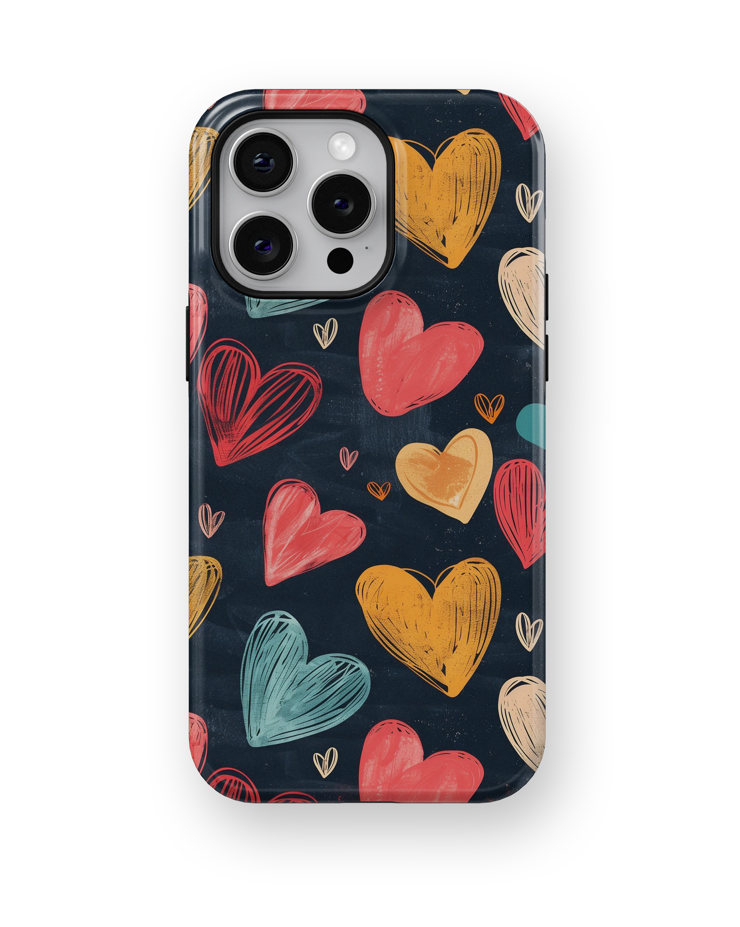 Coque iPhone – Design Cœurs Colorés