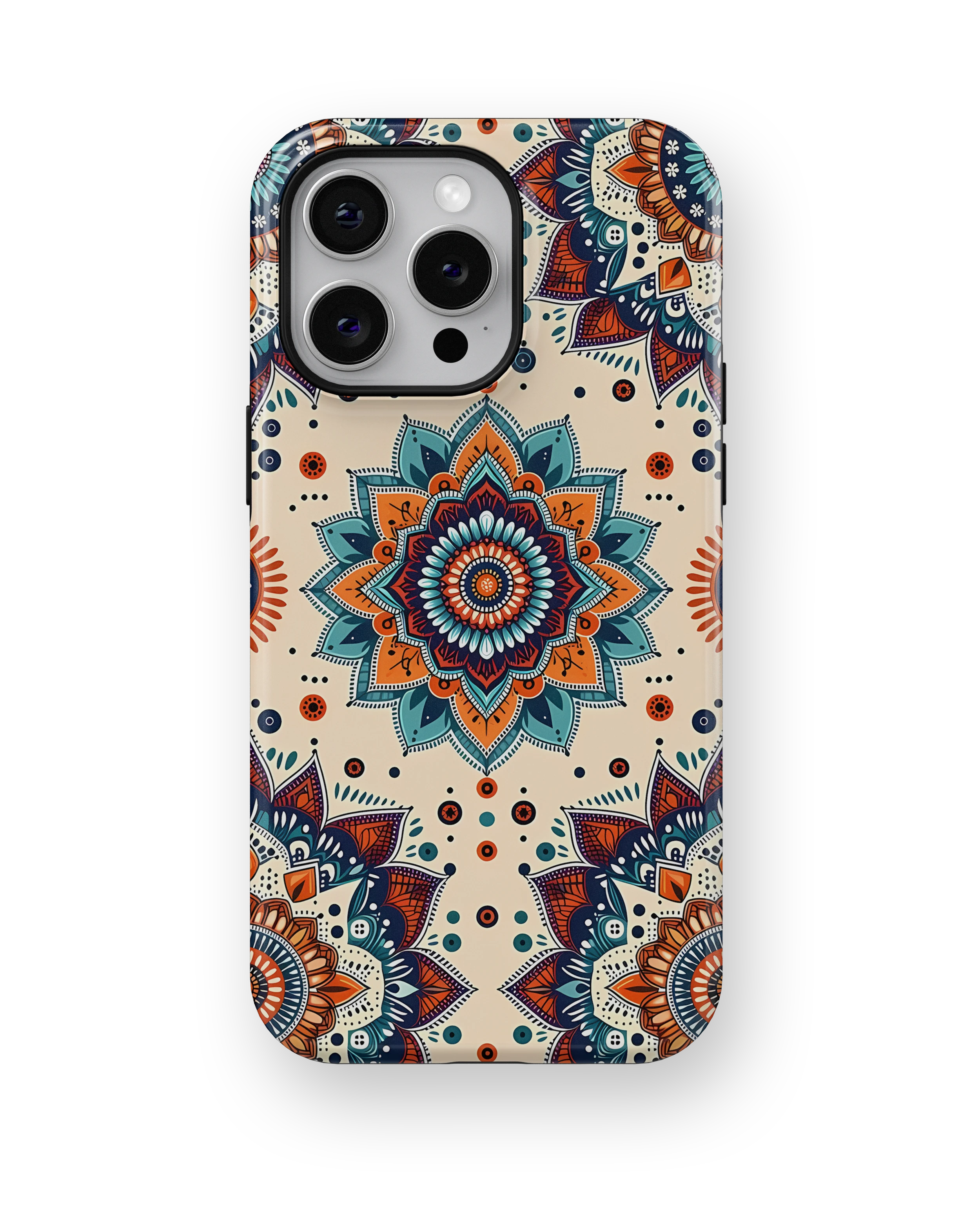 Coque iPhone – Mandala Coloré Style Bohème & Ethnique
