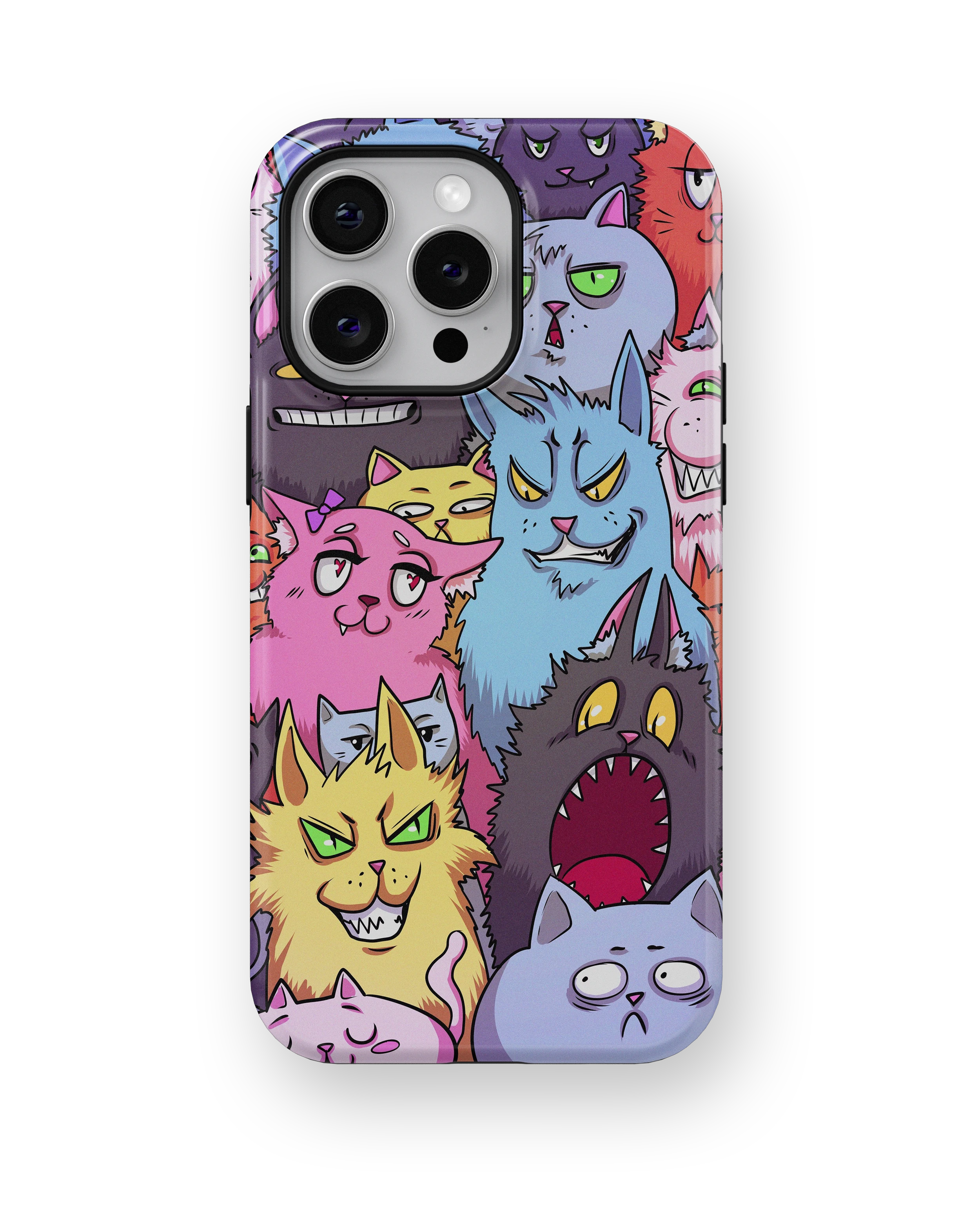 Coque iPhone – Design Chats Cartoon Colorés