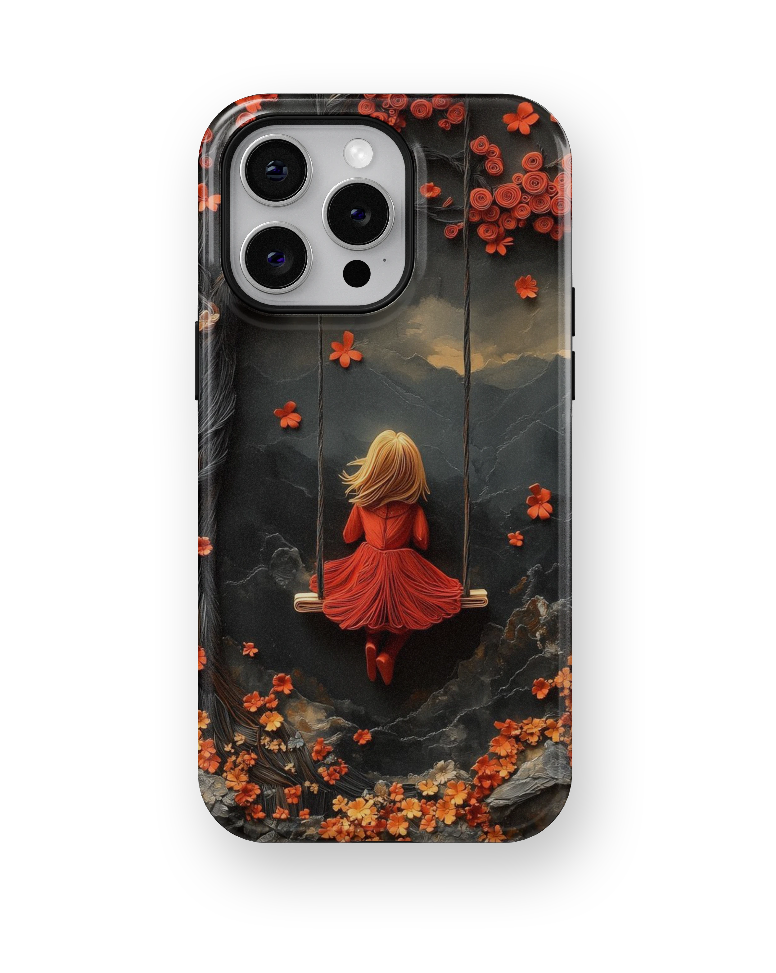 Coque iPhone – Design Fille sur Balançoire Poétique