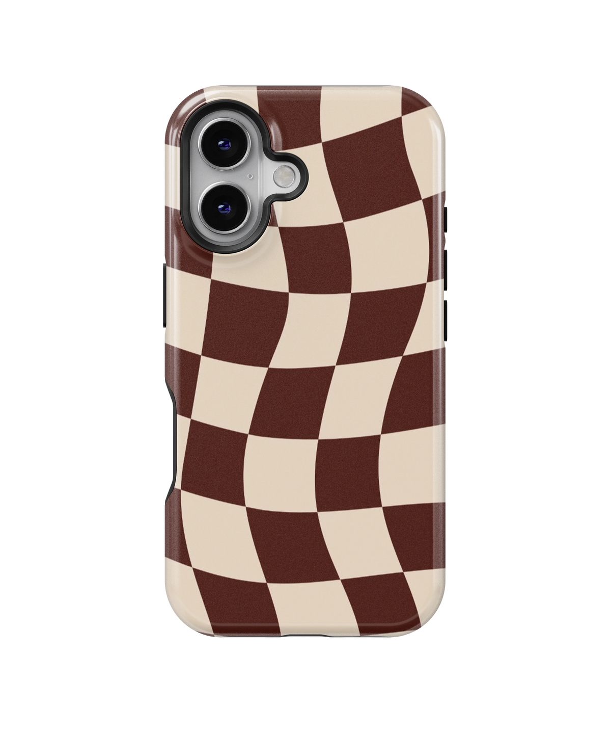 Coque iPhone – Design Damier Ondulé