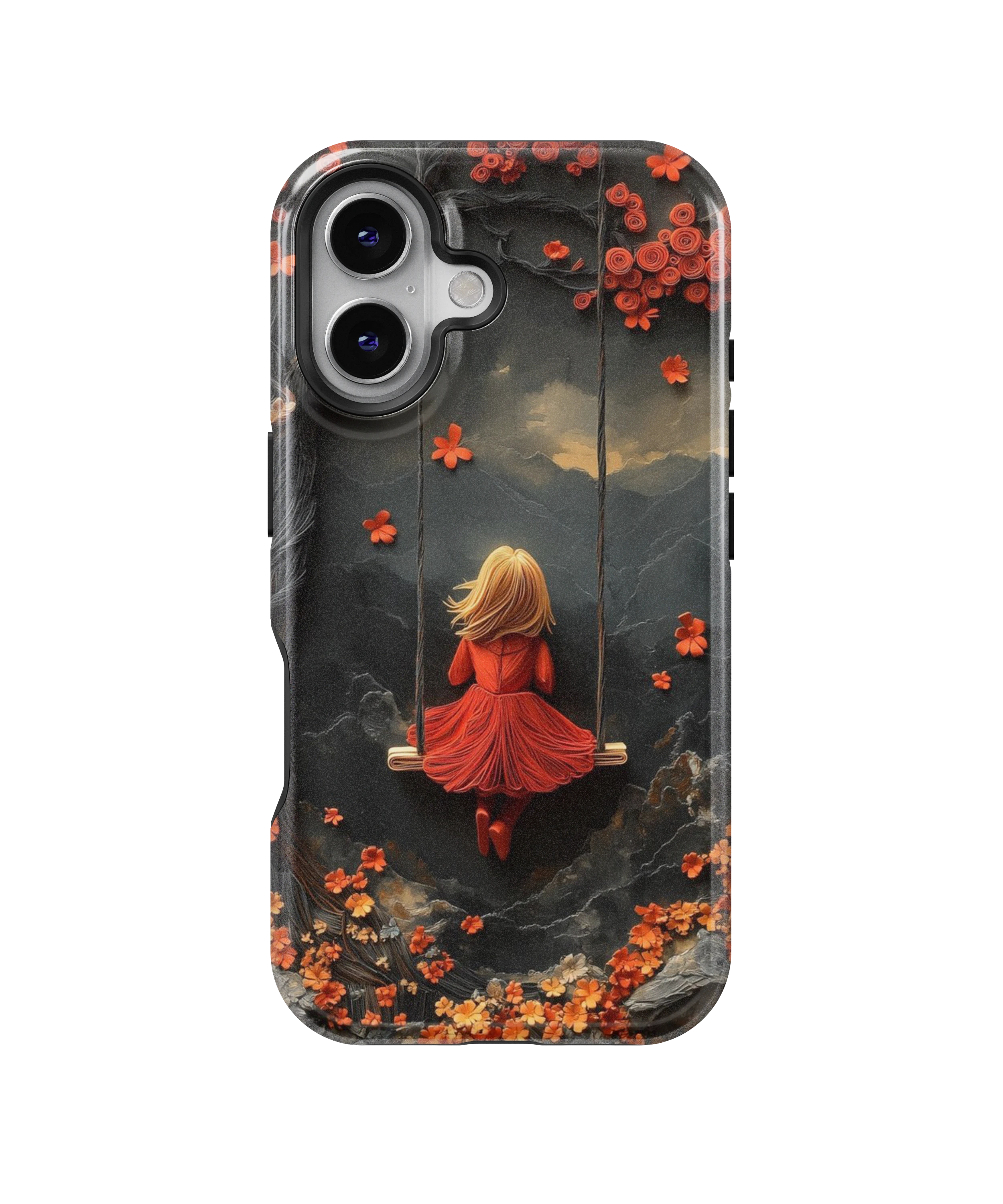 Coque iPhone – Design Fille sur Balançoire Poétique