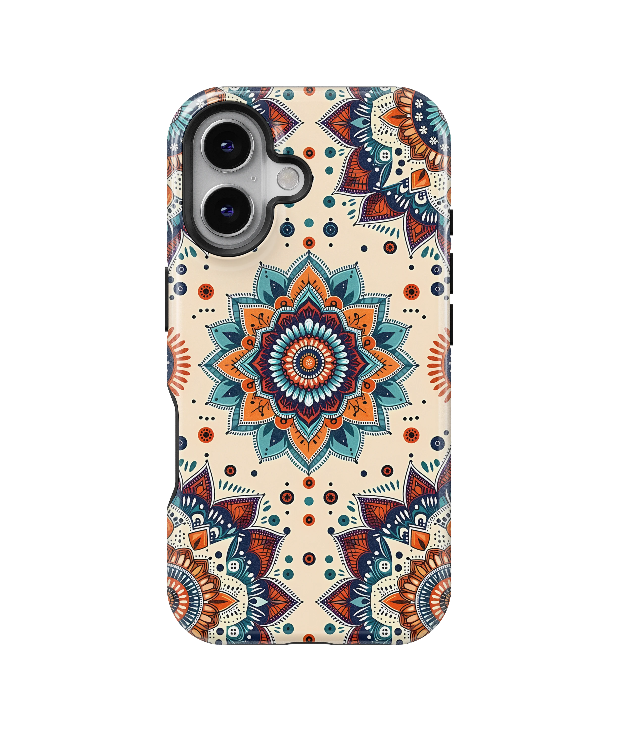 Coque iPhone – Mandala Coloré Style Bohème & Ethnique