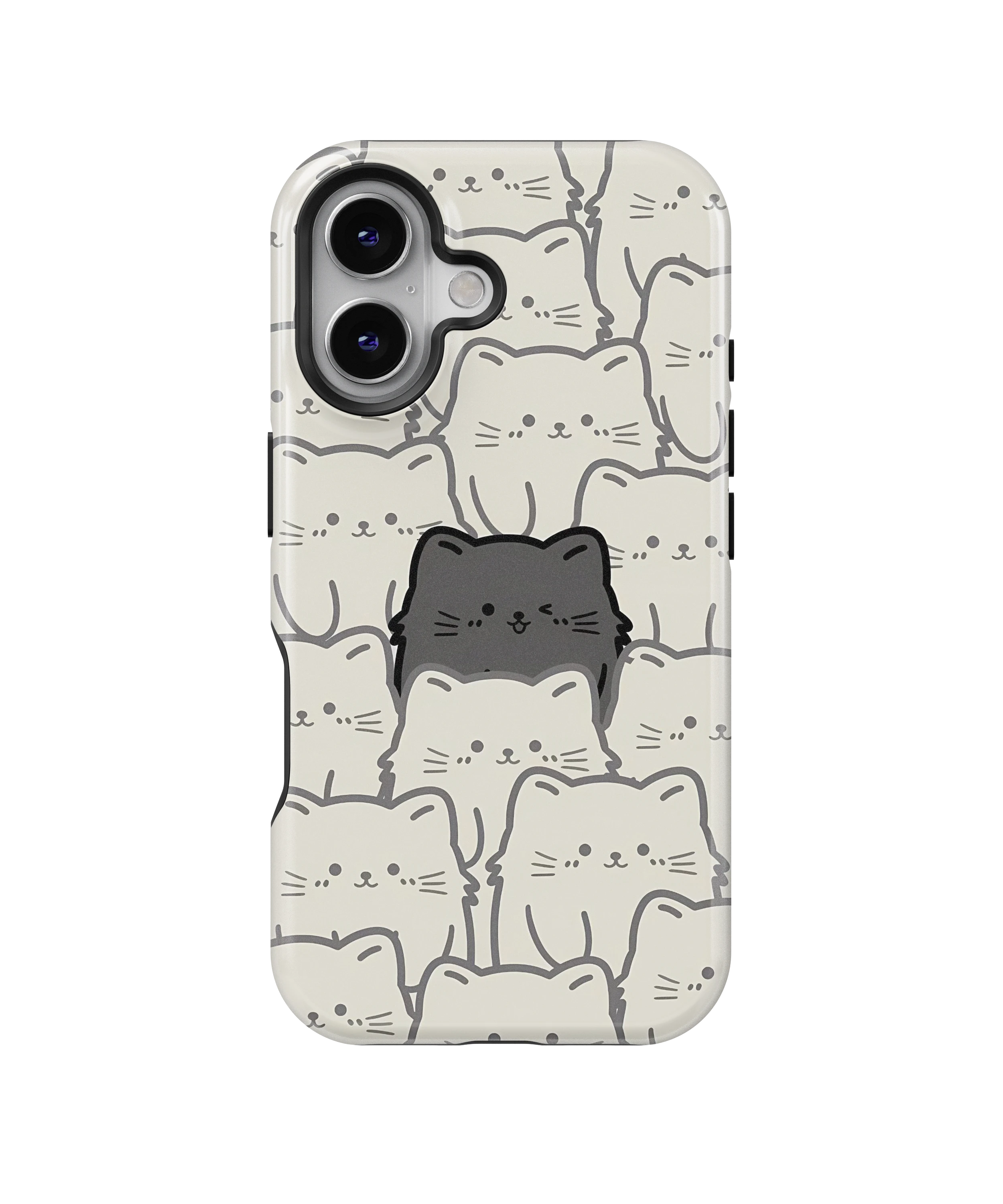 Coque iPhone – Chats Kawaii Minimalistes