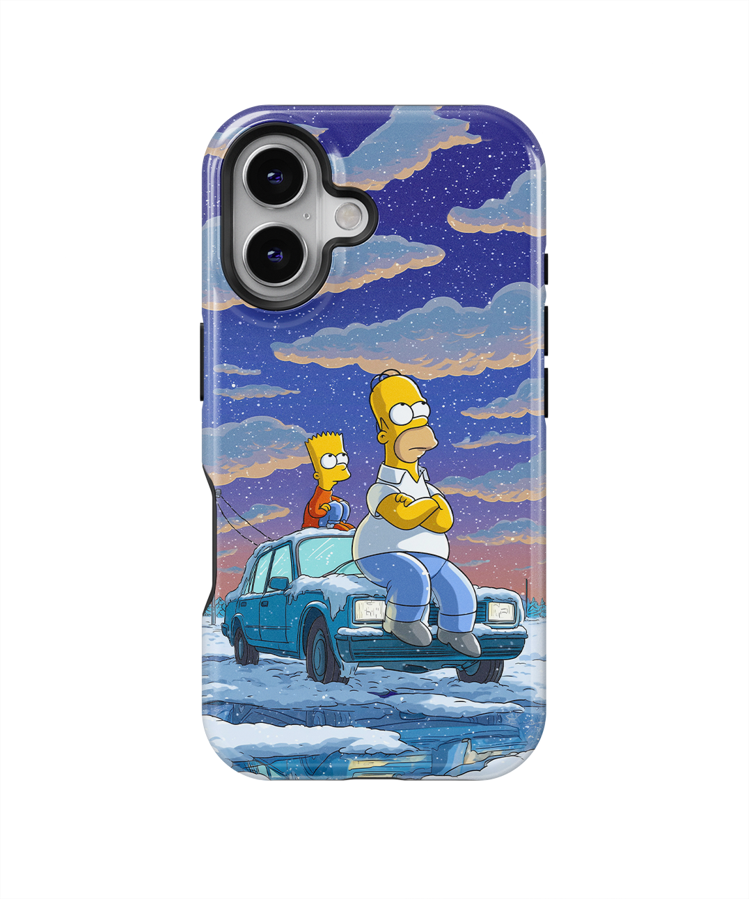 Coque iPhone – The Simpsons Design Nuit Hiver