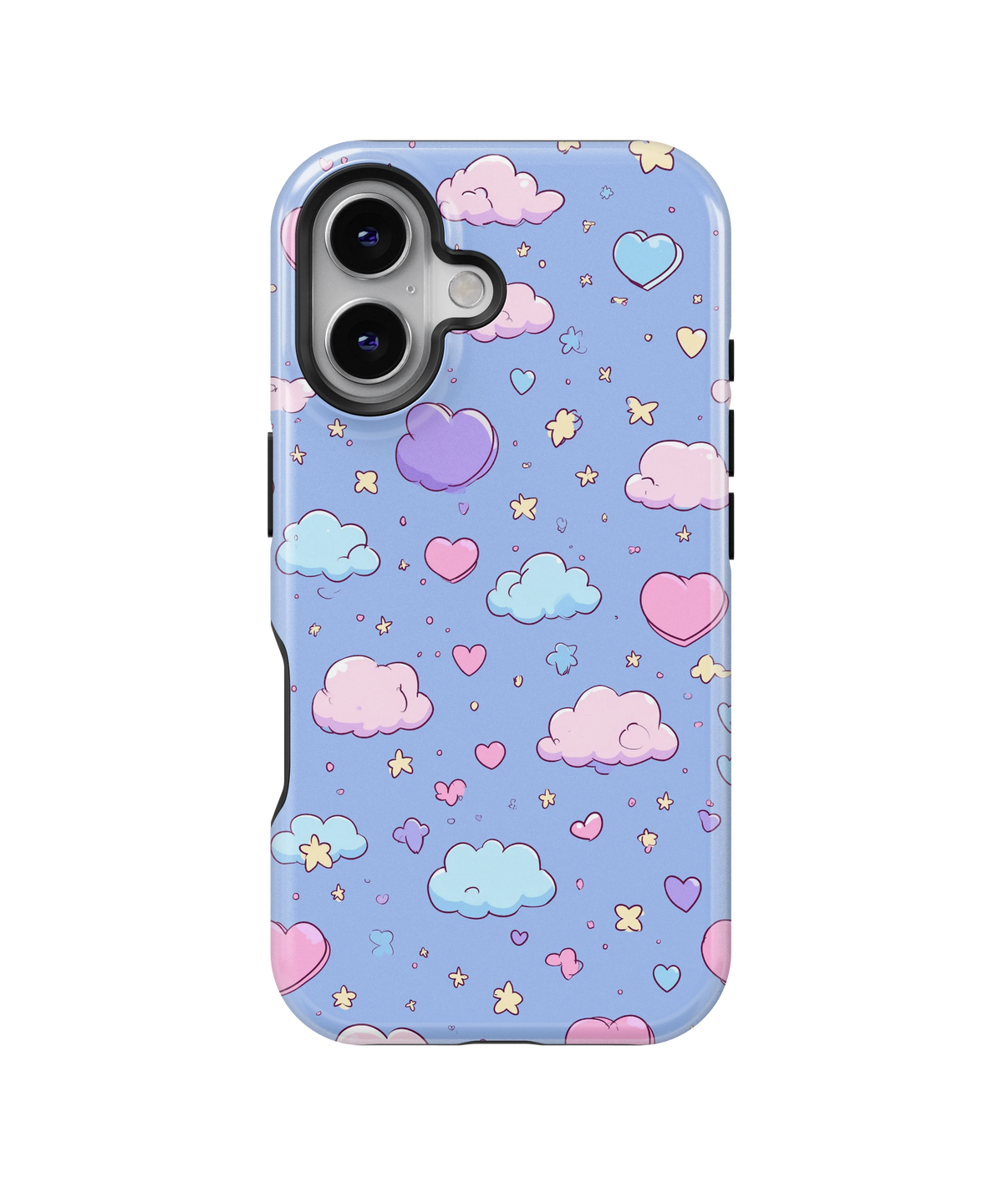 Coque iPhone – Design Nuage Cœur Pastel