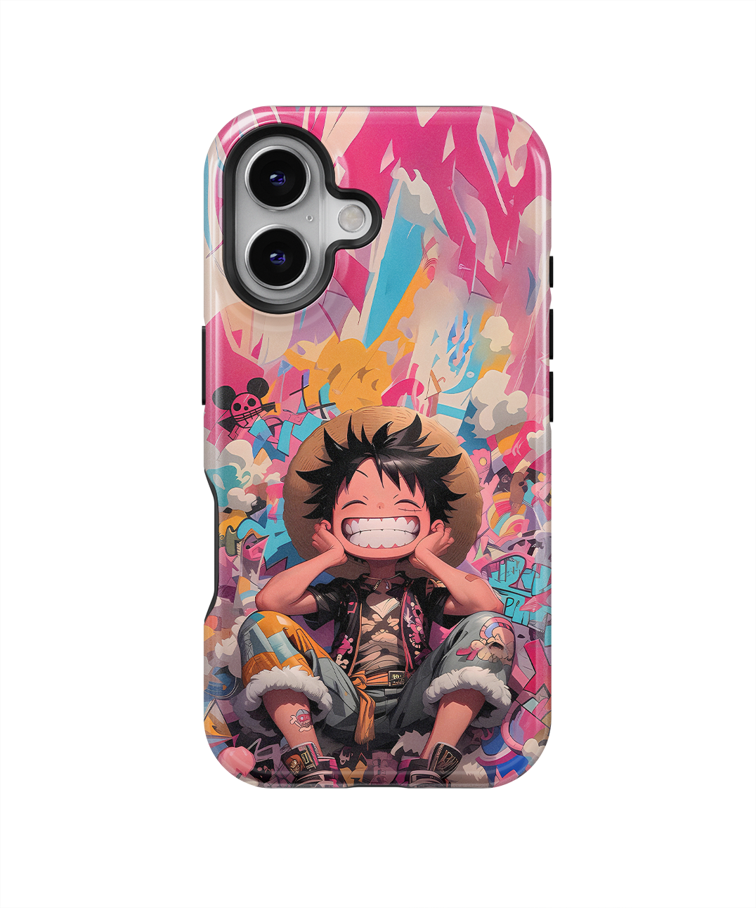 Coque iPhone Anime – Monkey D. Luffy Smile Coloré