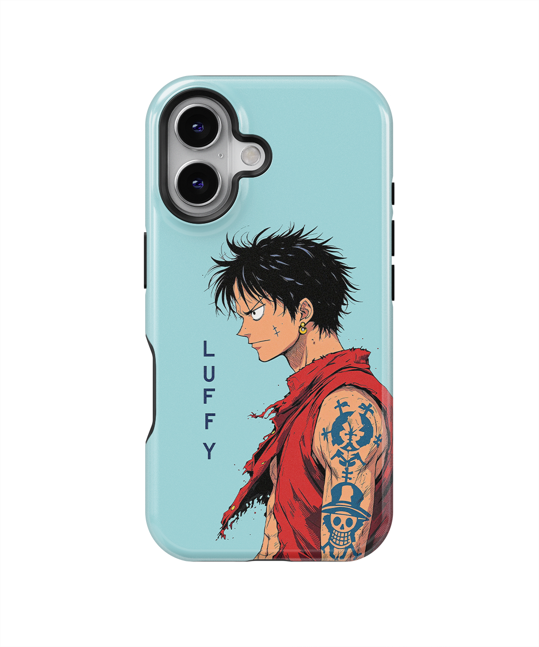 Coque iPhone Anime – Design Monkey D. Luffy Minimaliste